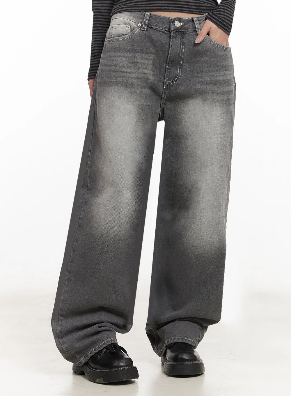 Becca Washed Straight-Leg Jeans IM524 - Image 2