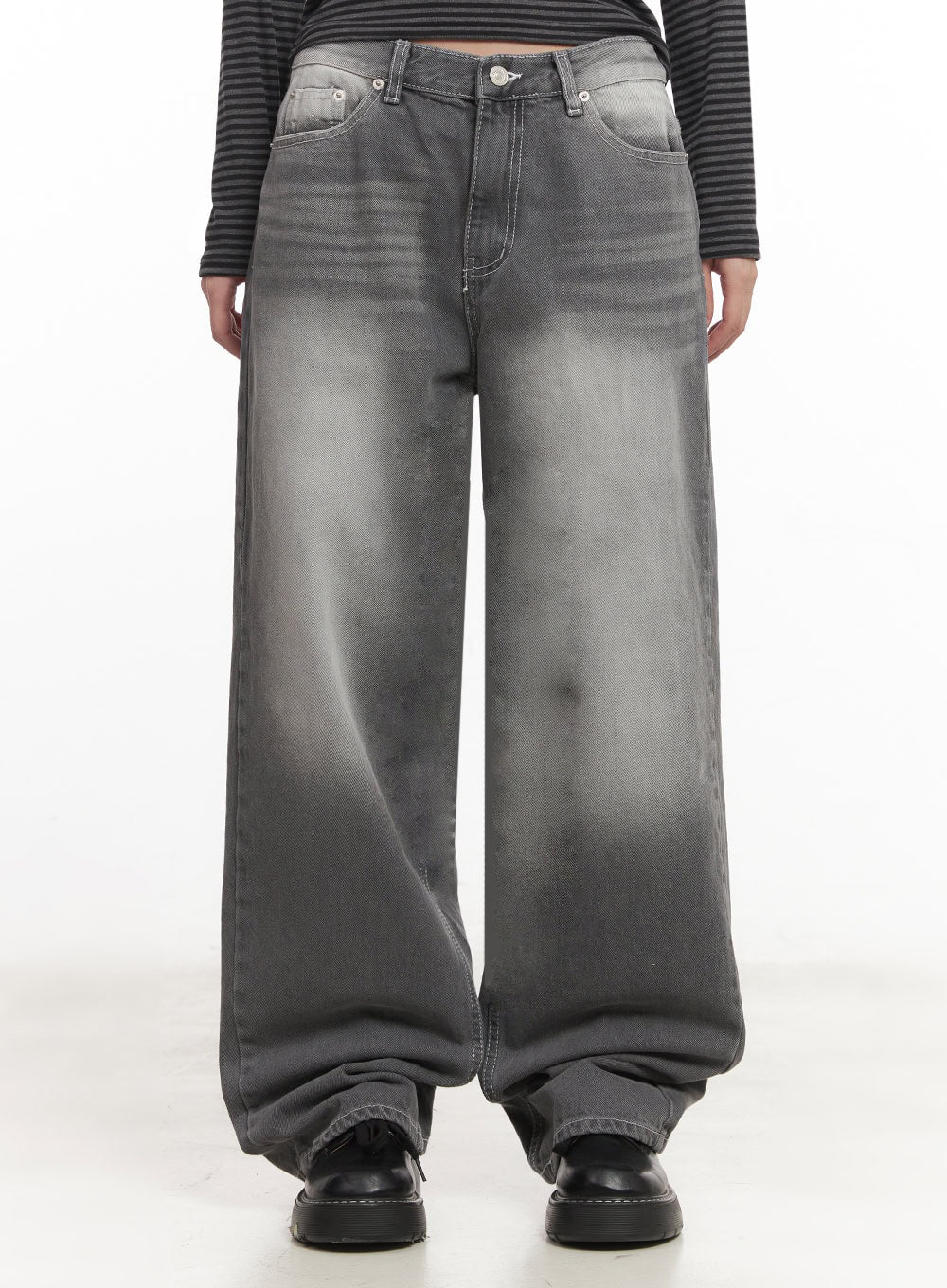 Becca Washed Straight-Leg Jeans IM524 - Image 5
