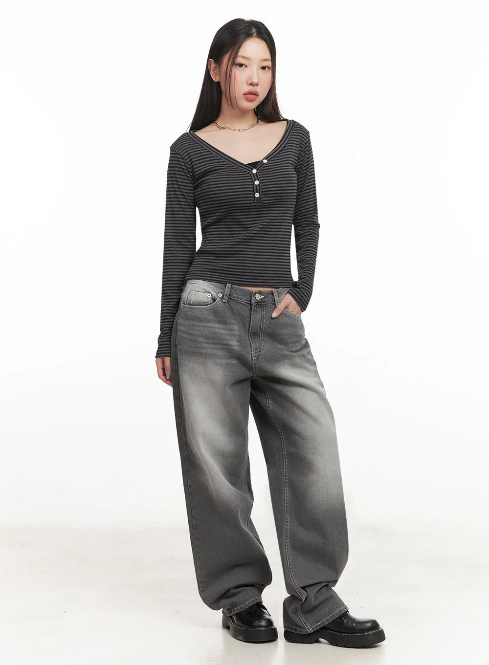 Becca Washed Straight-Leg Jeans IM524 - Image 7