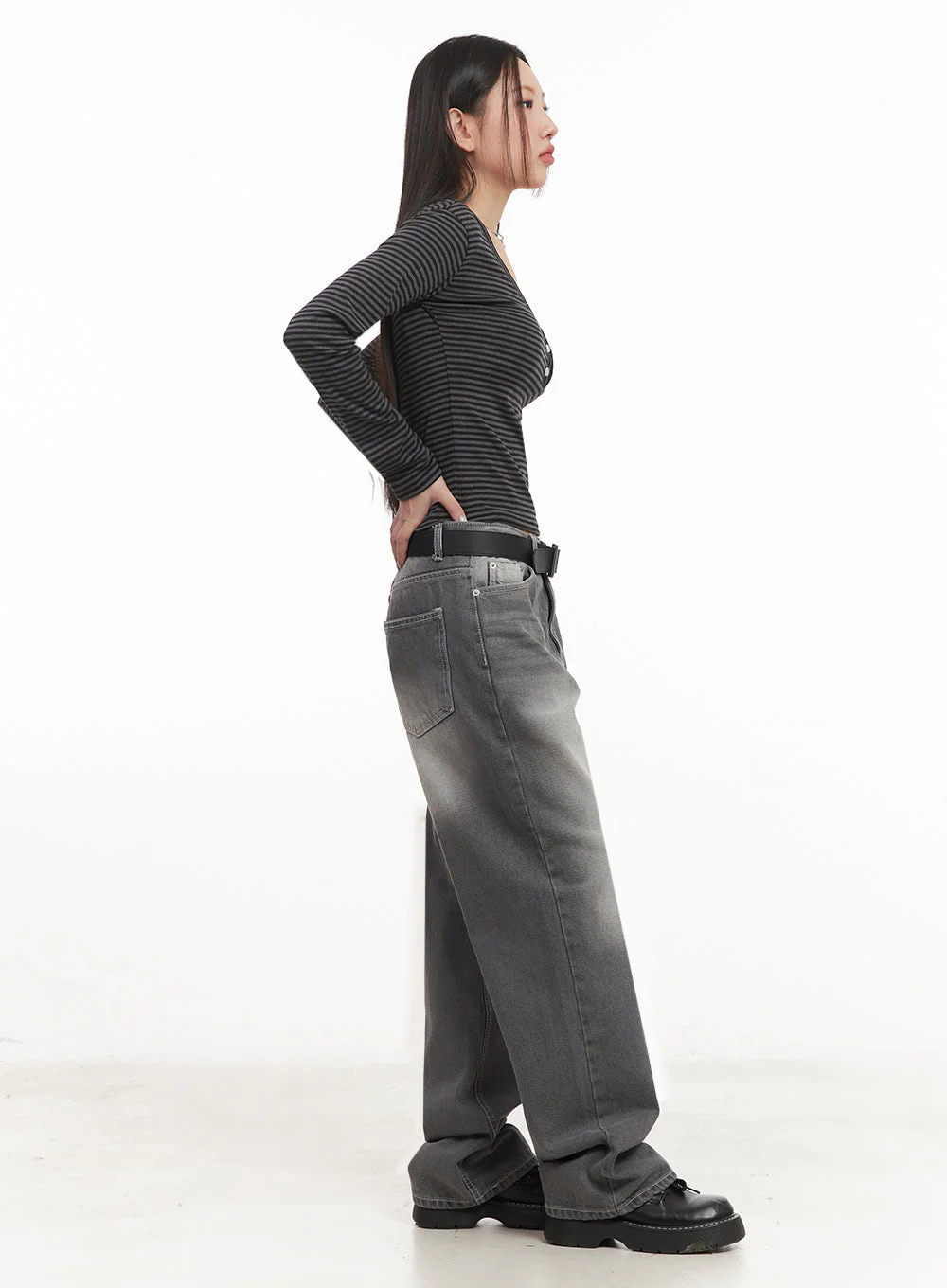 Becca Washed Straight-Leg Jeans IM524 - Image 8