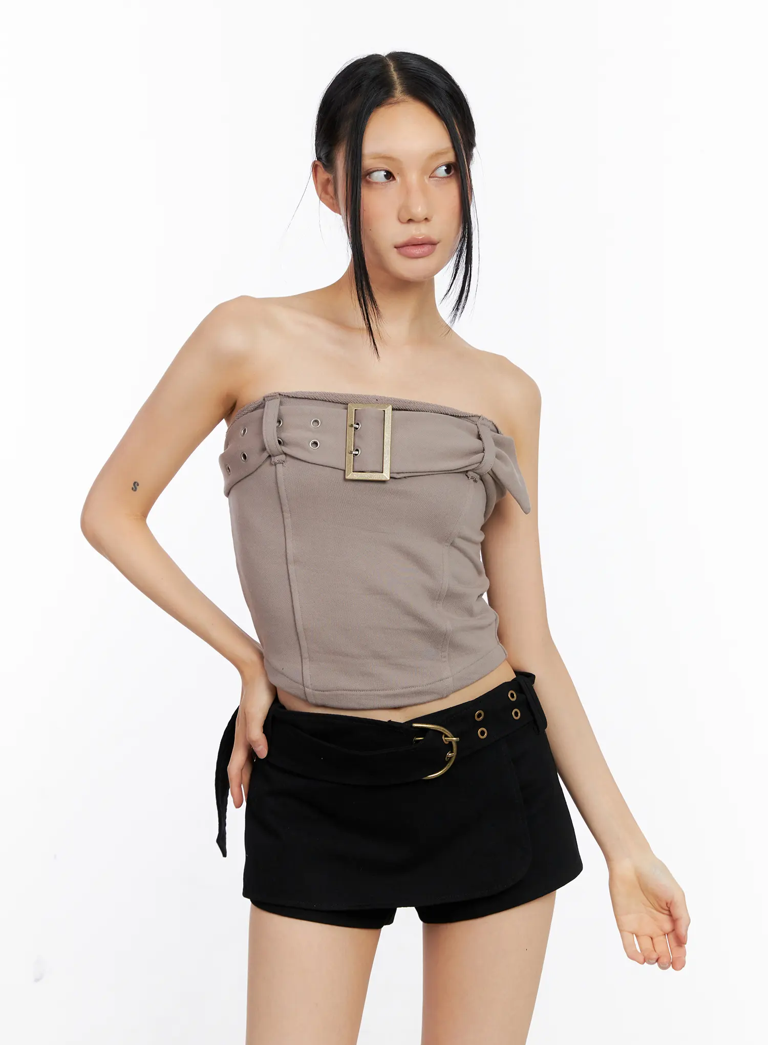 Belted Cropped Tube Top CL530 - Image 12