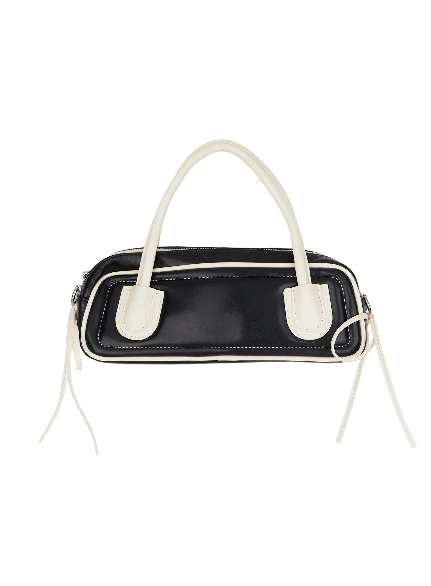 Bicolor Contrast Square Tote Bag IM530 - Image 12