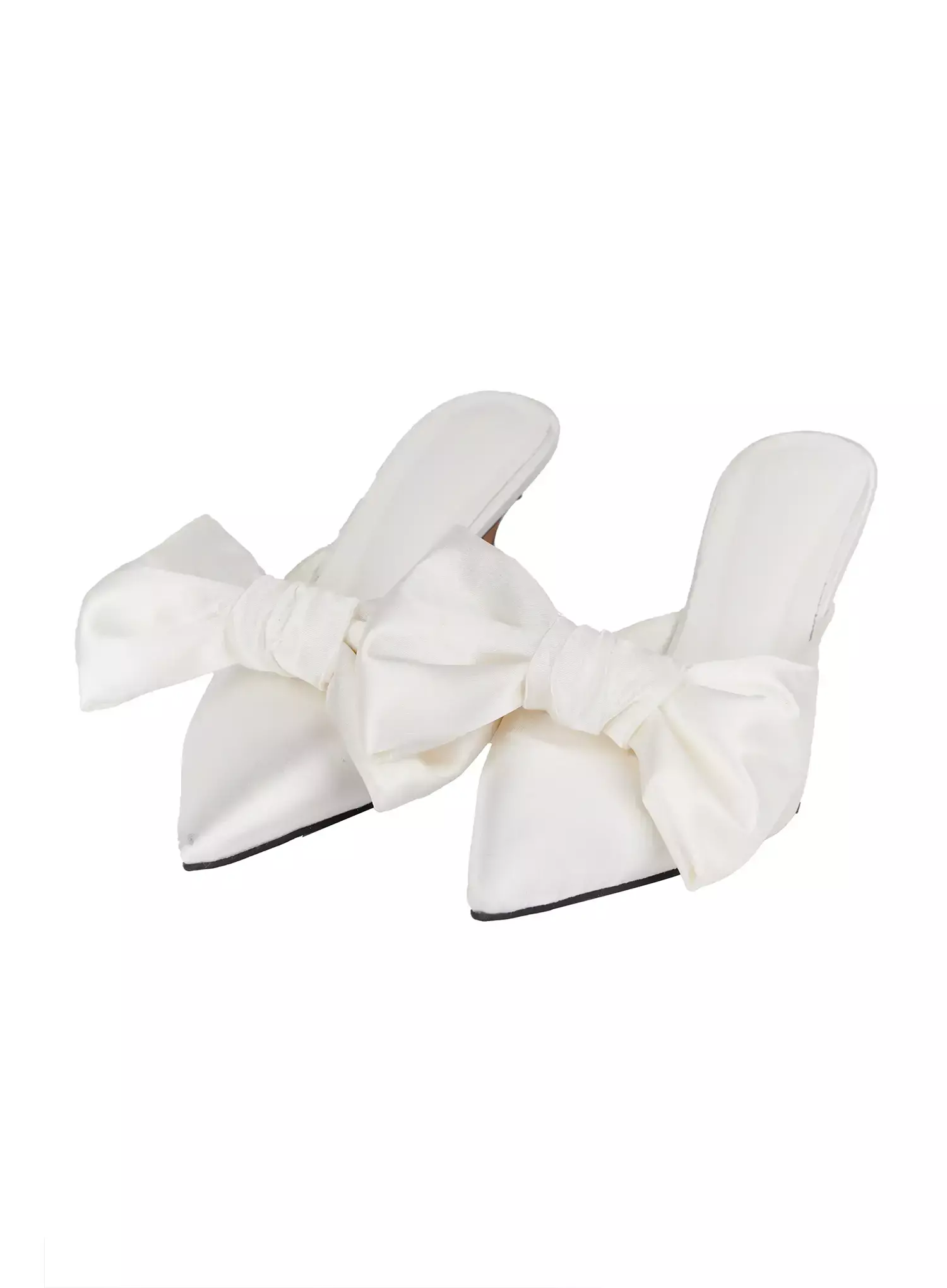 Big Bow Mule Stiletto Pumps IM506 - Image 11