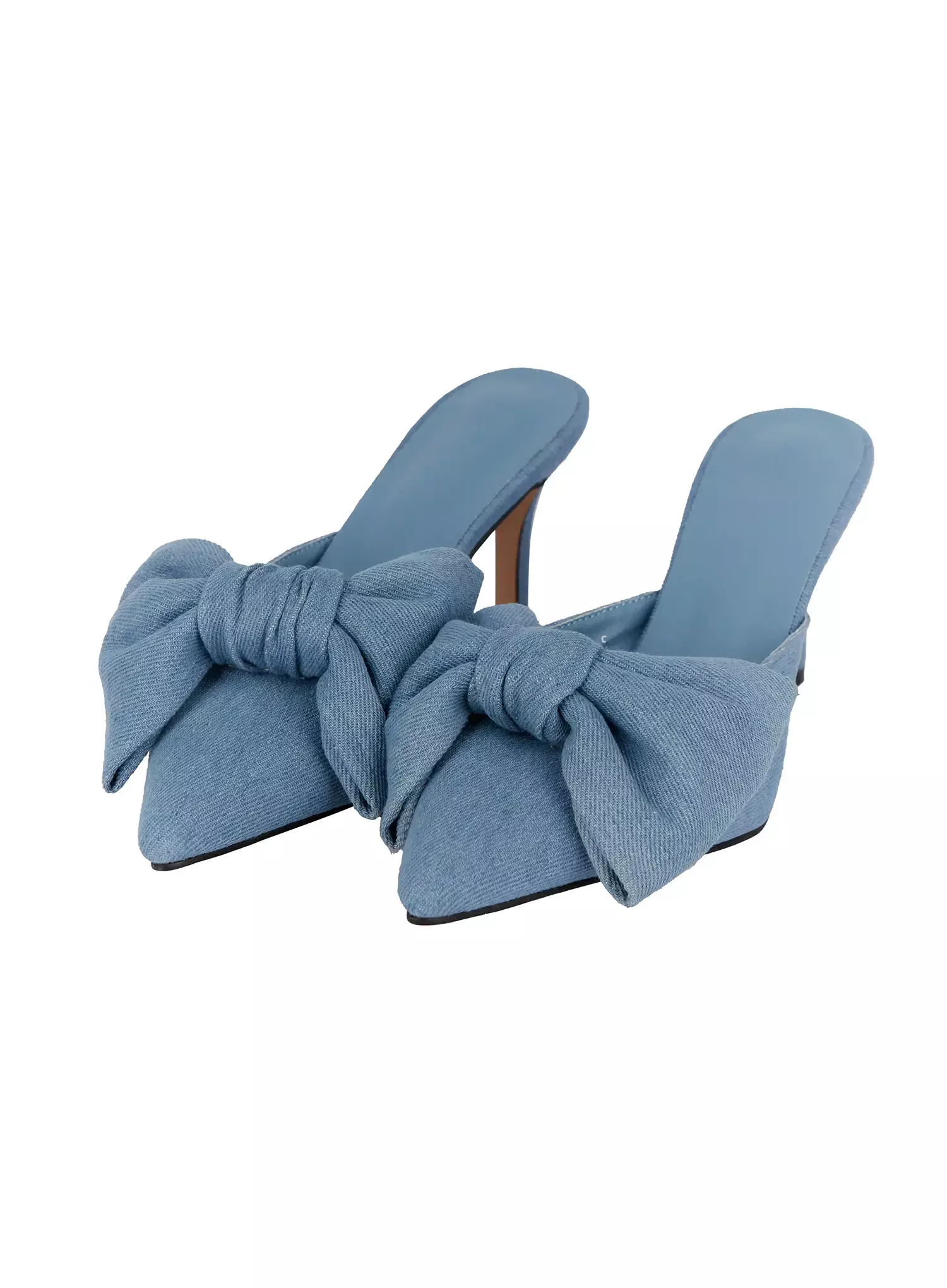 Big Bow Mule Stiletto Pumps IM506 - Image 12