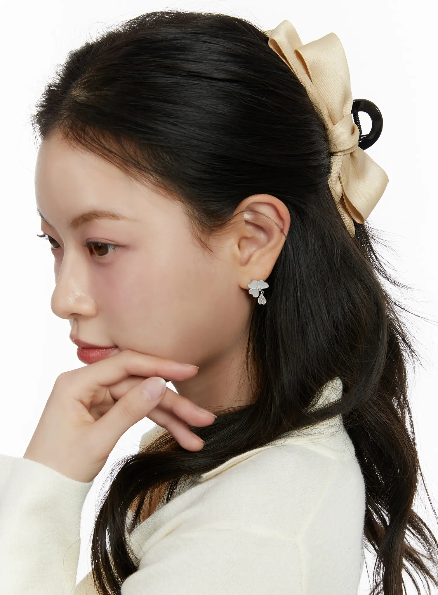 Big Double Bow Claw Clip F502 - Image 2