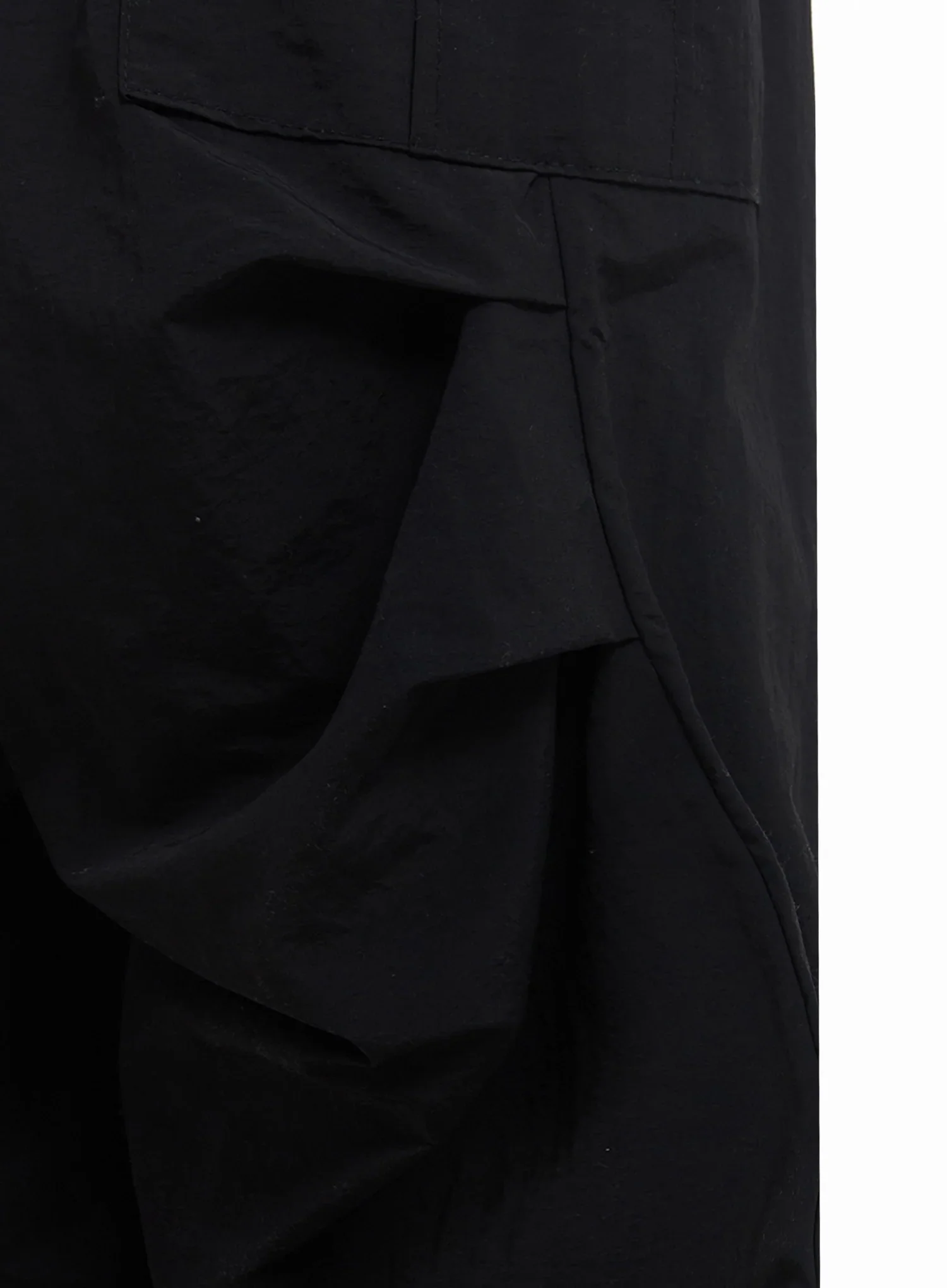 Black Utility Wide-Fit Cargo Pants IC503 - Image 4