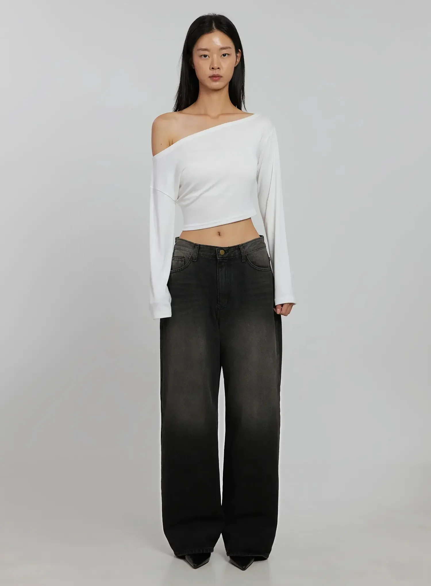 Blaire Dark Washed Wide Leg Jeans IJ509 - Image 6