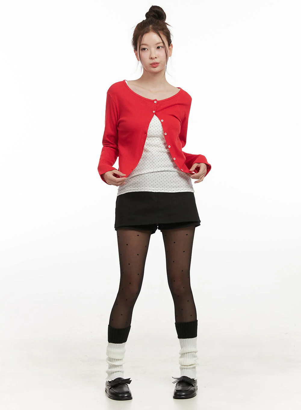Boat-Neck Crop Cardigan IJ530 - Image 10