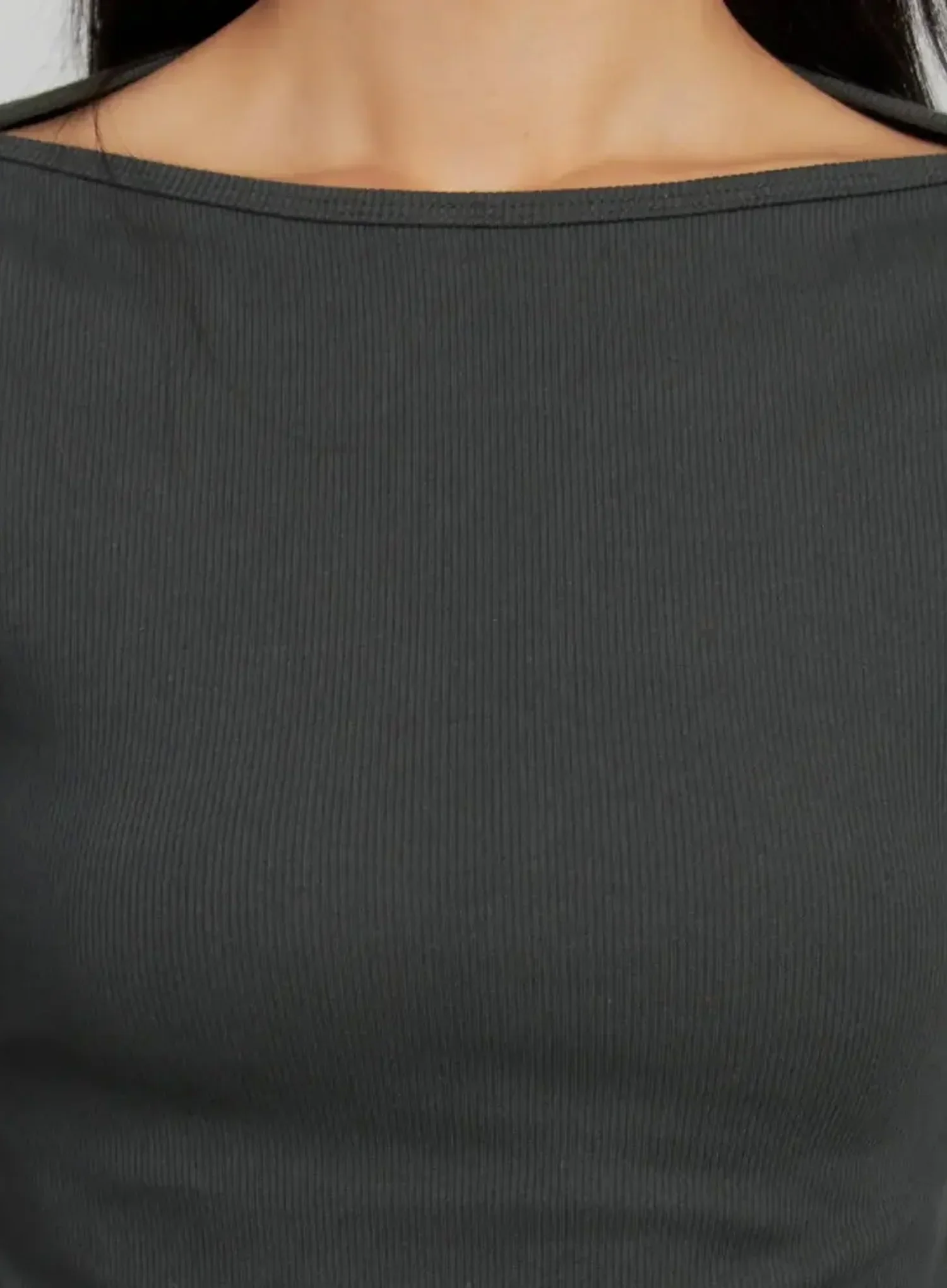 Boat Neck Long Sleeve Top IJ505 - Image 4