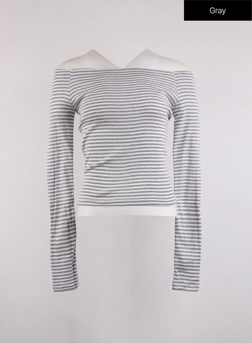Boat Neck Stripe Tee OJ431 - Image 9