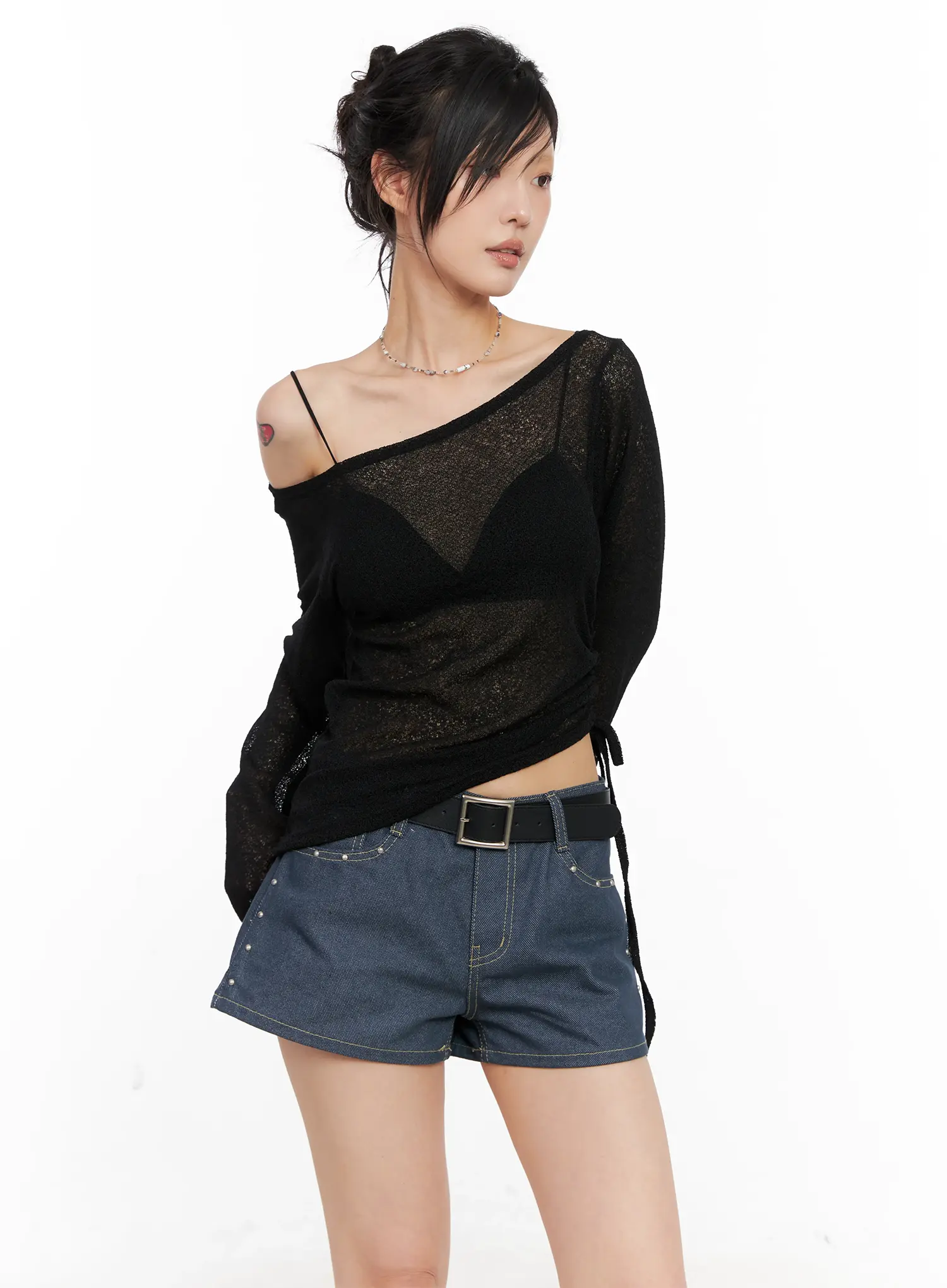 Boatneck Off-Shoulder Long Sleeve CL525 - Image 3