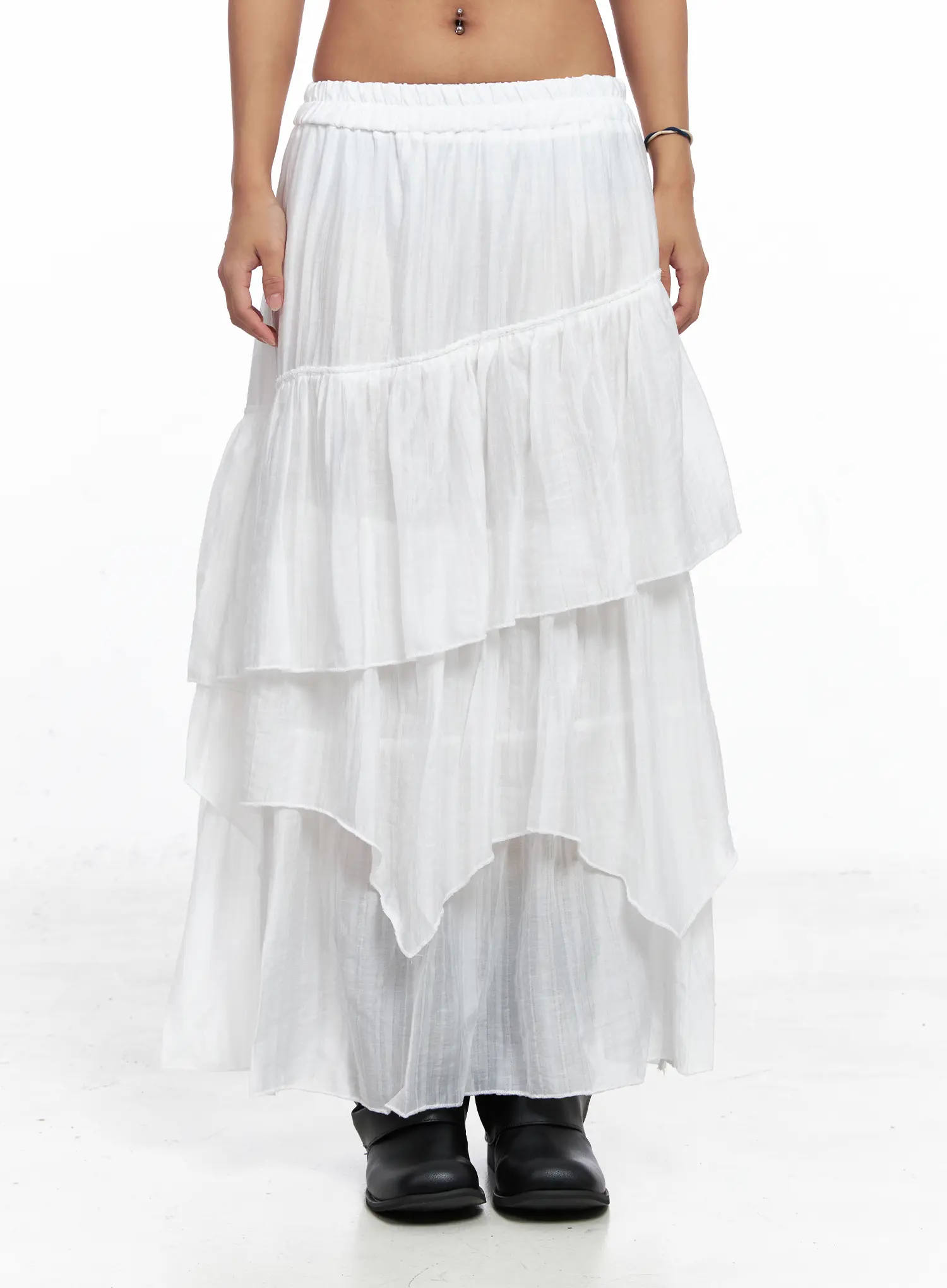 Bohemian Tiered Flowy Maxi Skirt CO510 - Image 9