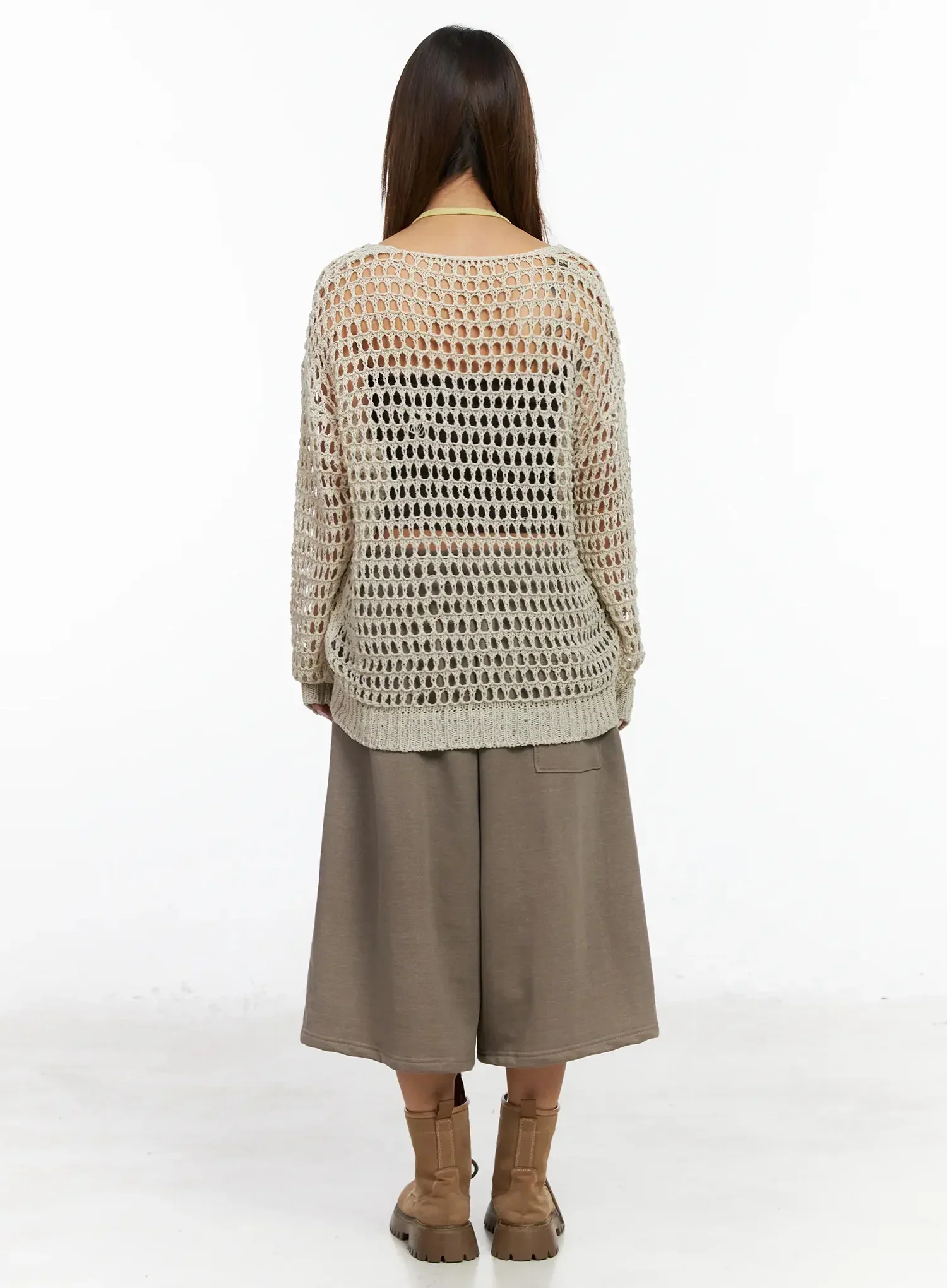 Boho Chic Crochet Knit Top IA527 - Image 13