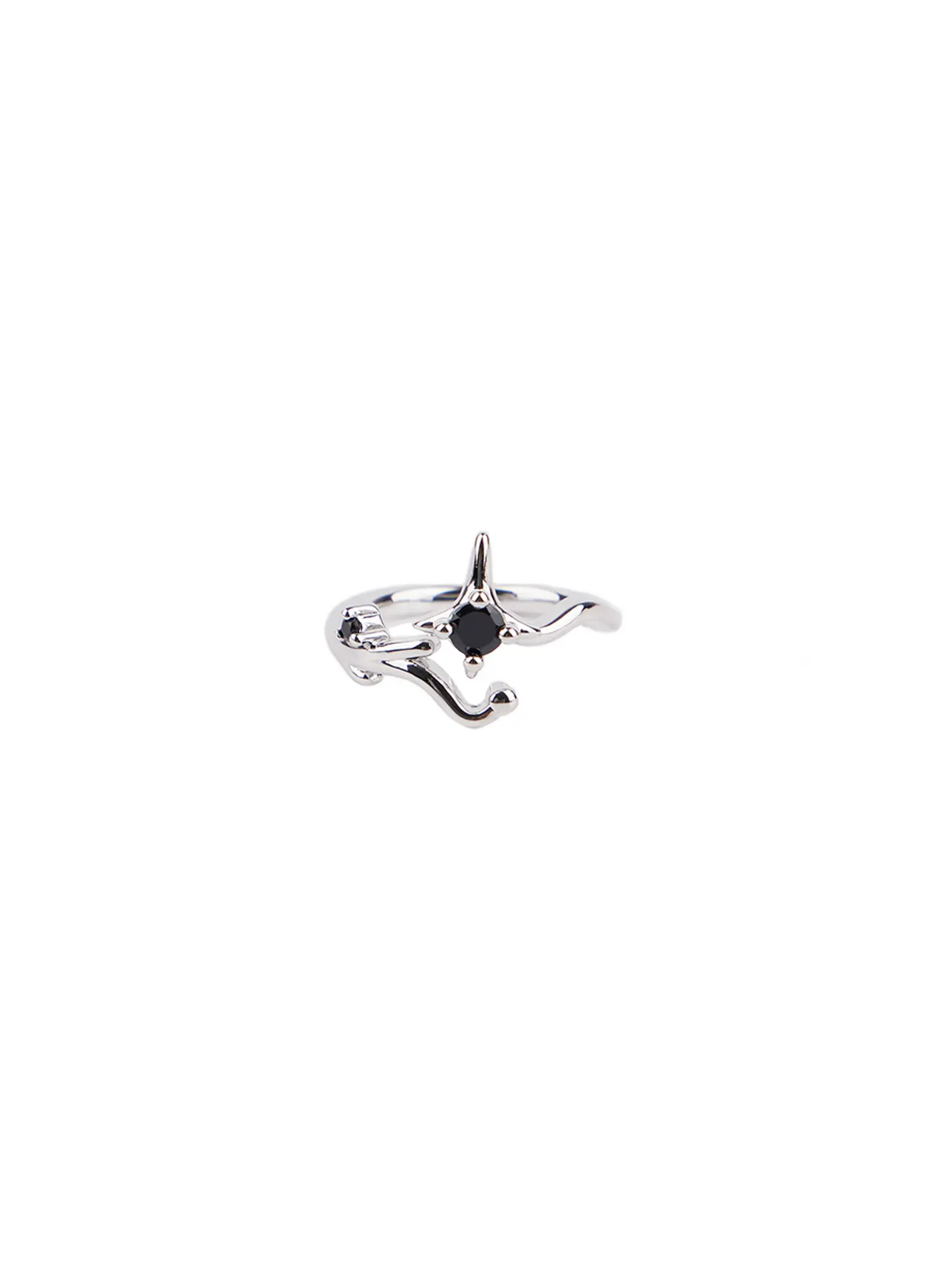 Bold Black Cubic Ring CF525 - Image 5