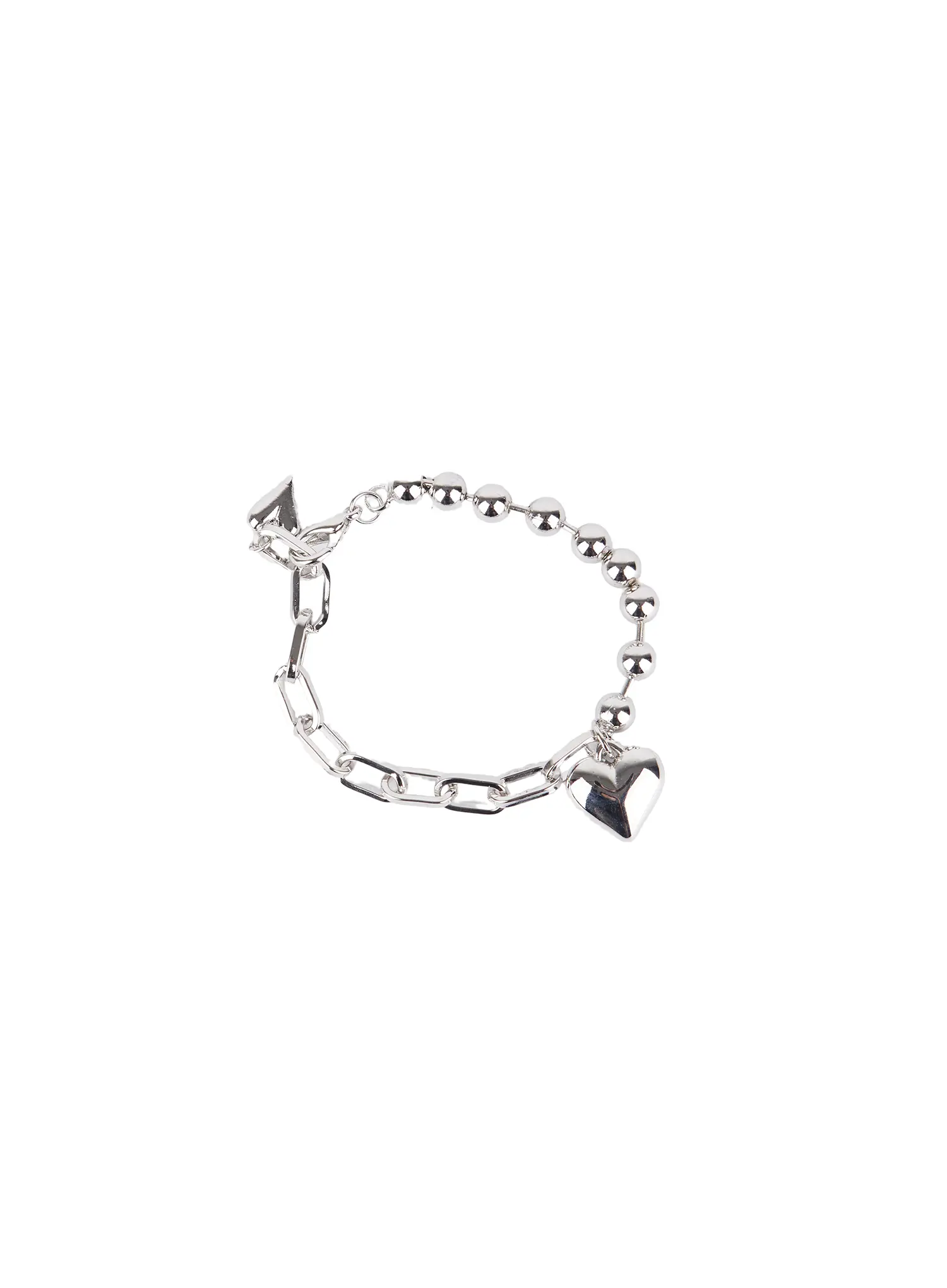 Bold Heart Bead Bracelet F502 - Image 3