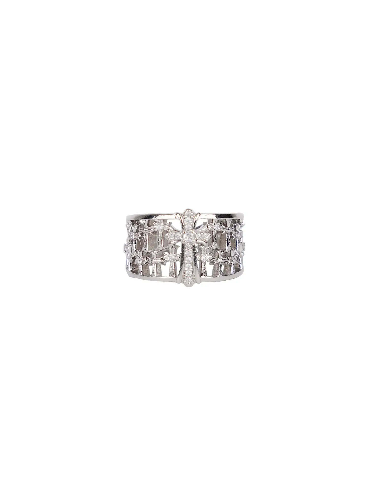Bold Rhinestone Pendant Ring (Adjustable) IN510 - Image 5