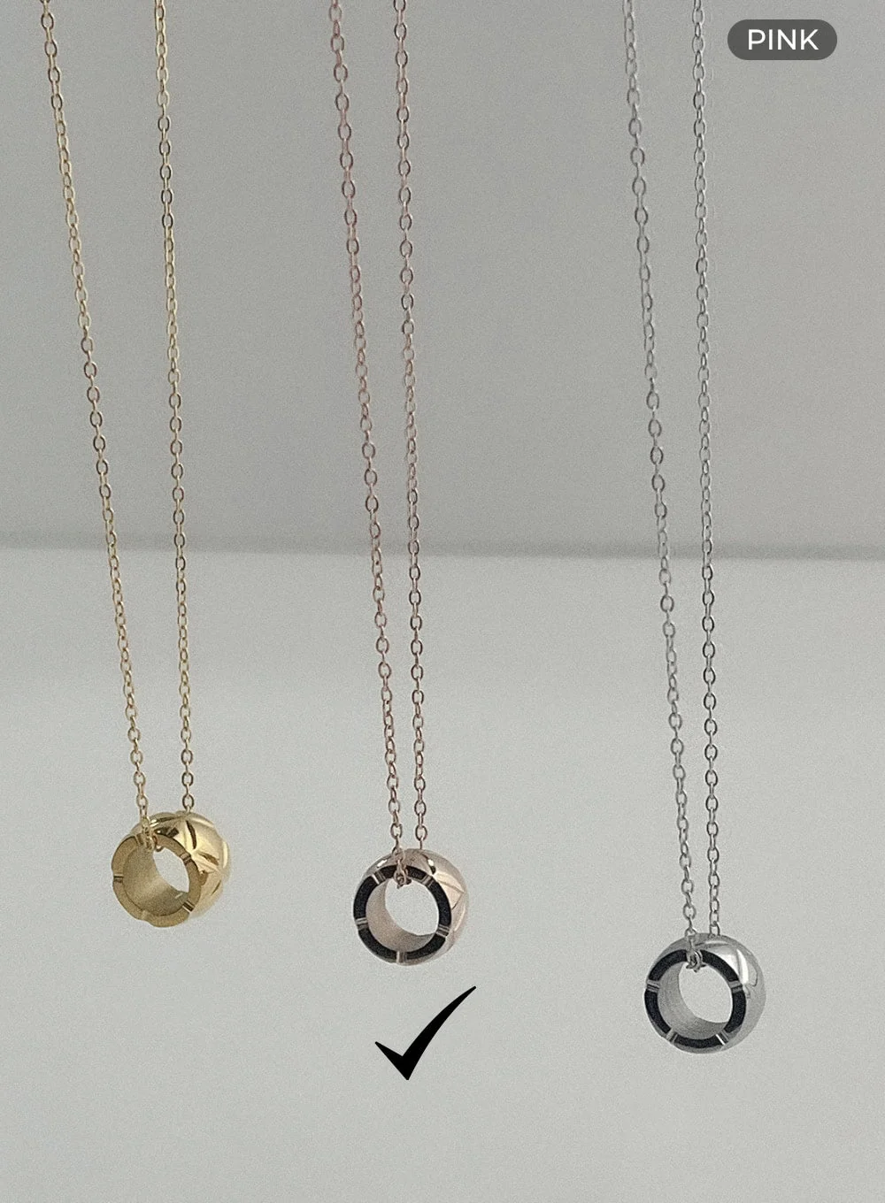 Bold Ring Necklace IL405 - Image 7