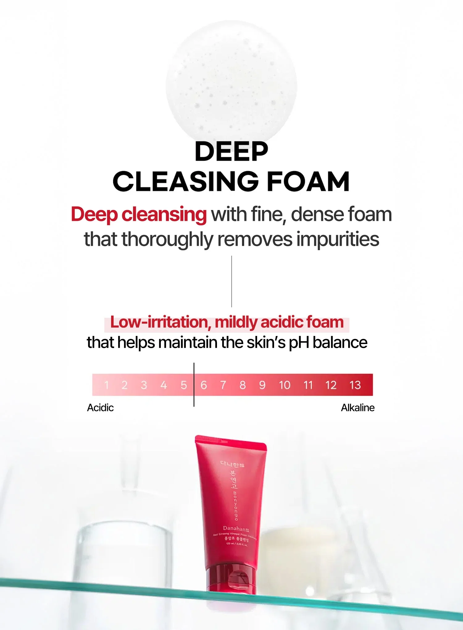 Bonyongo Red Ginseng Vinegar Foam Cleansing (120ml) - Image 4