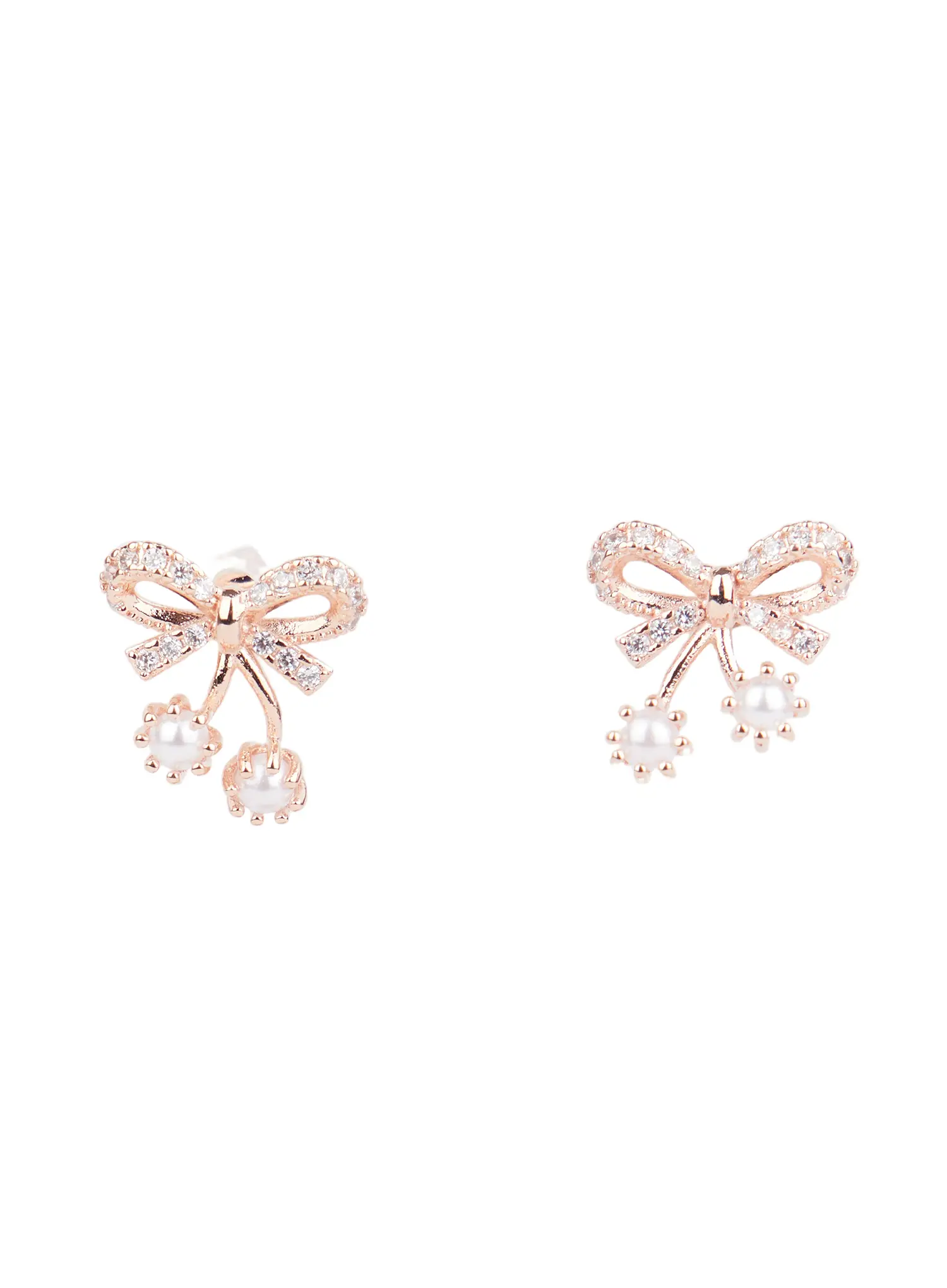 Bow Drop Earrings F502 - Image 6