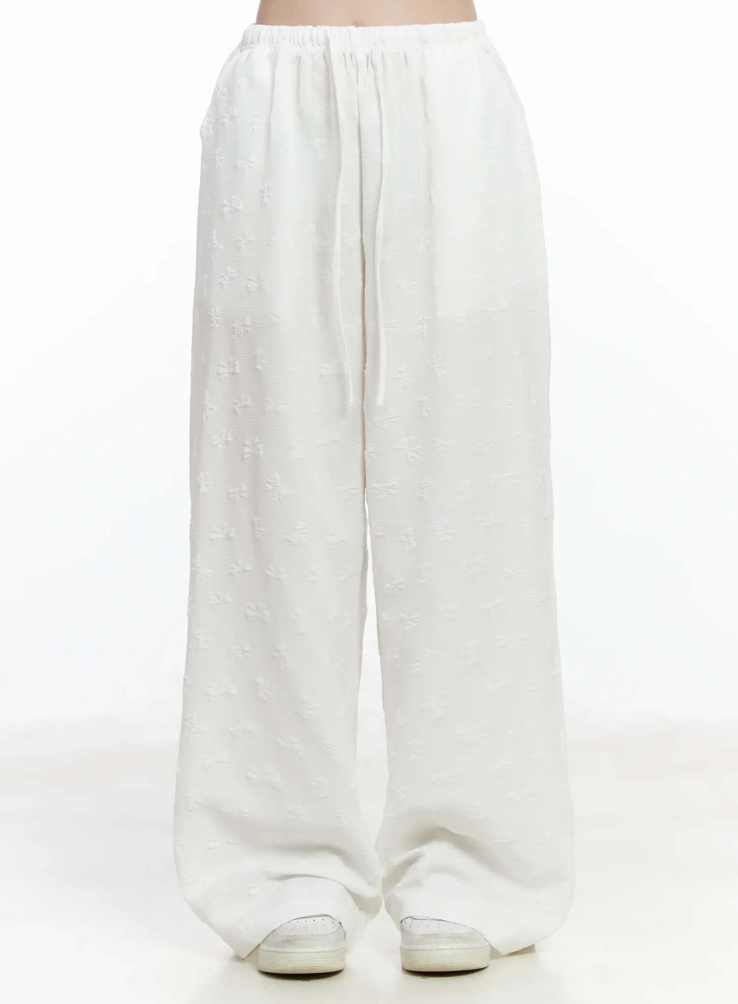 Bow Embossed Wide Pants IF525 - Image 2