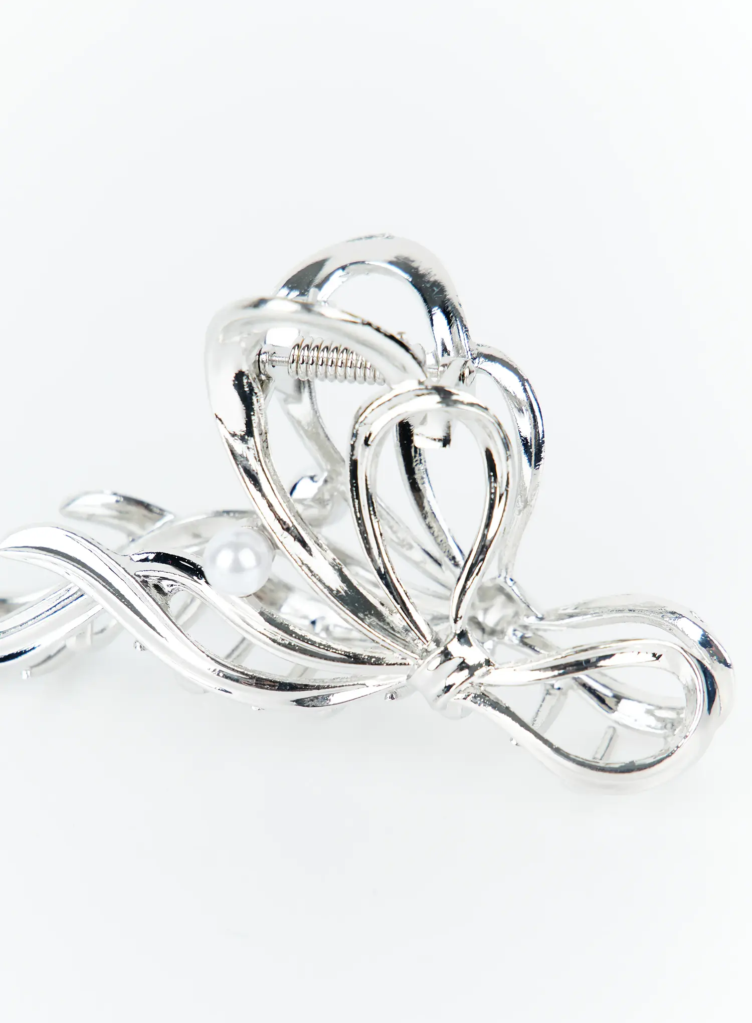 Bow Pearl Detail Claw Clip IY511 - Image 6