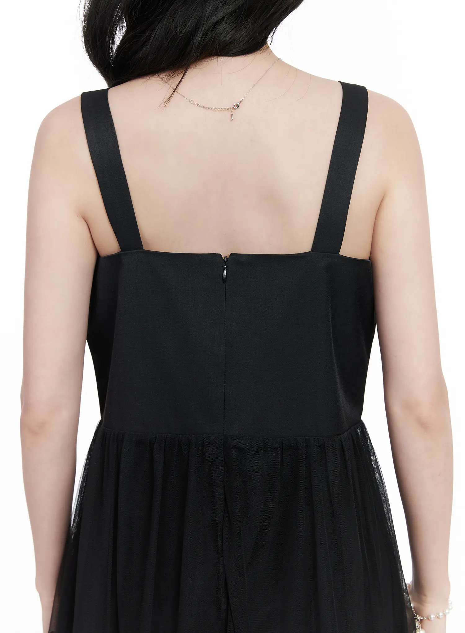 Bow Tiered Tulle Midi Dress CA509 - Image 7