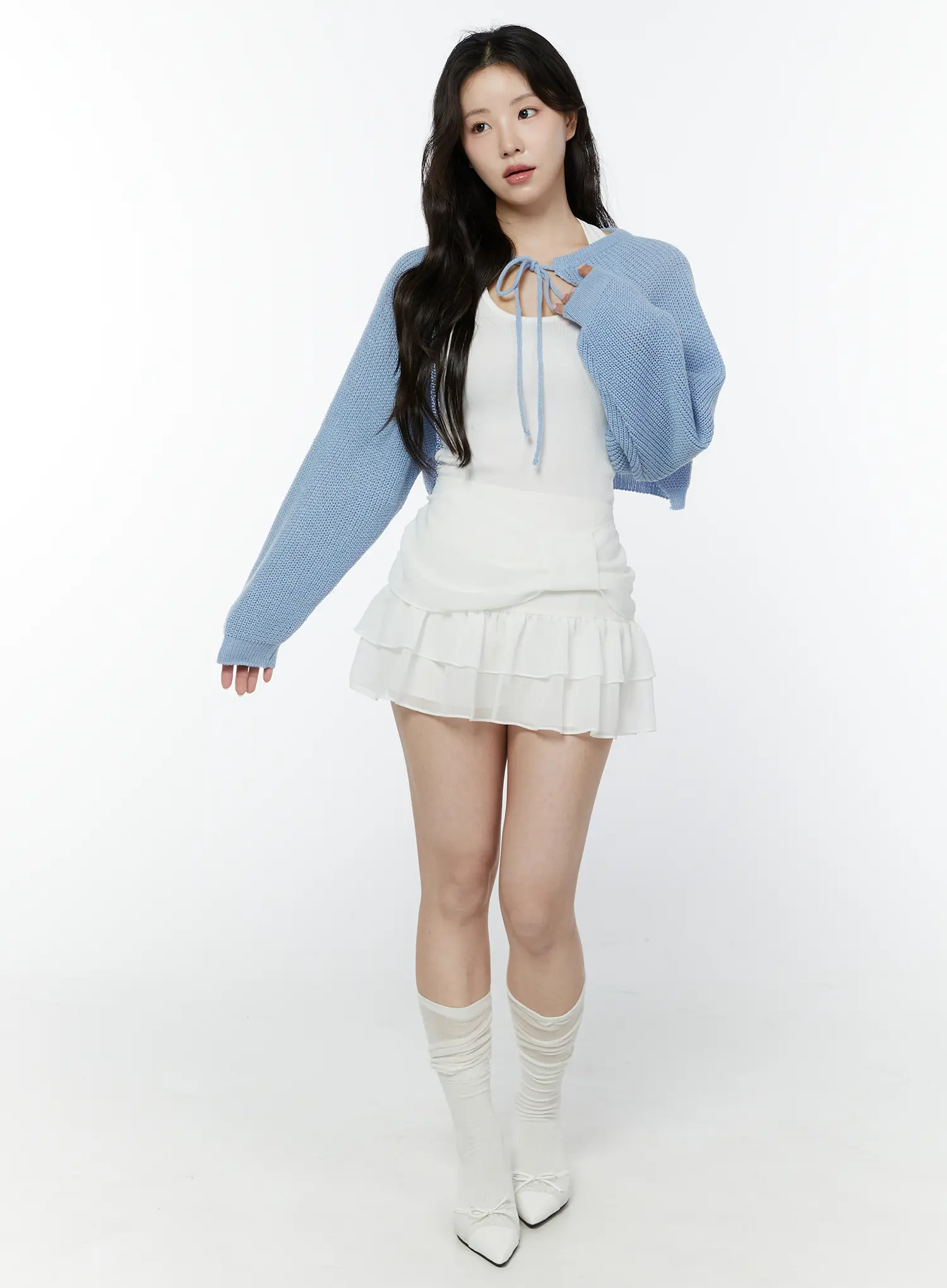 Bow Waist Tiered Mini Skirt IY511 - Image 2
