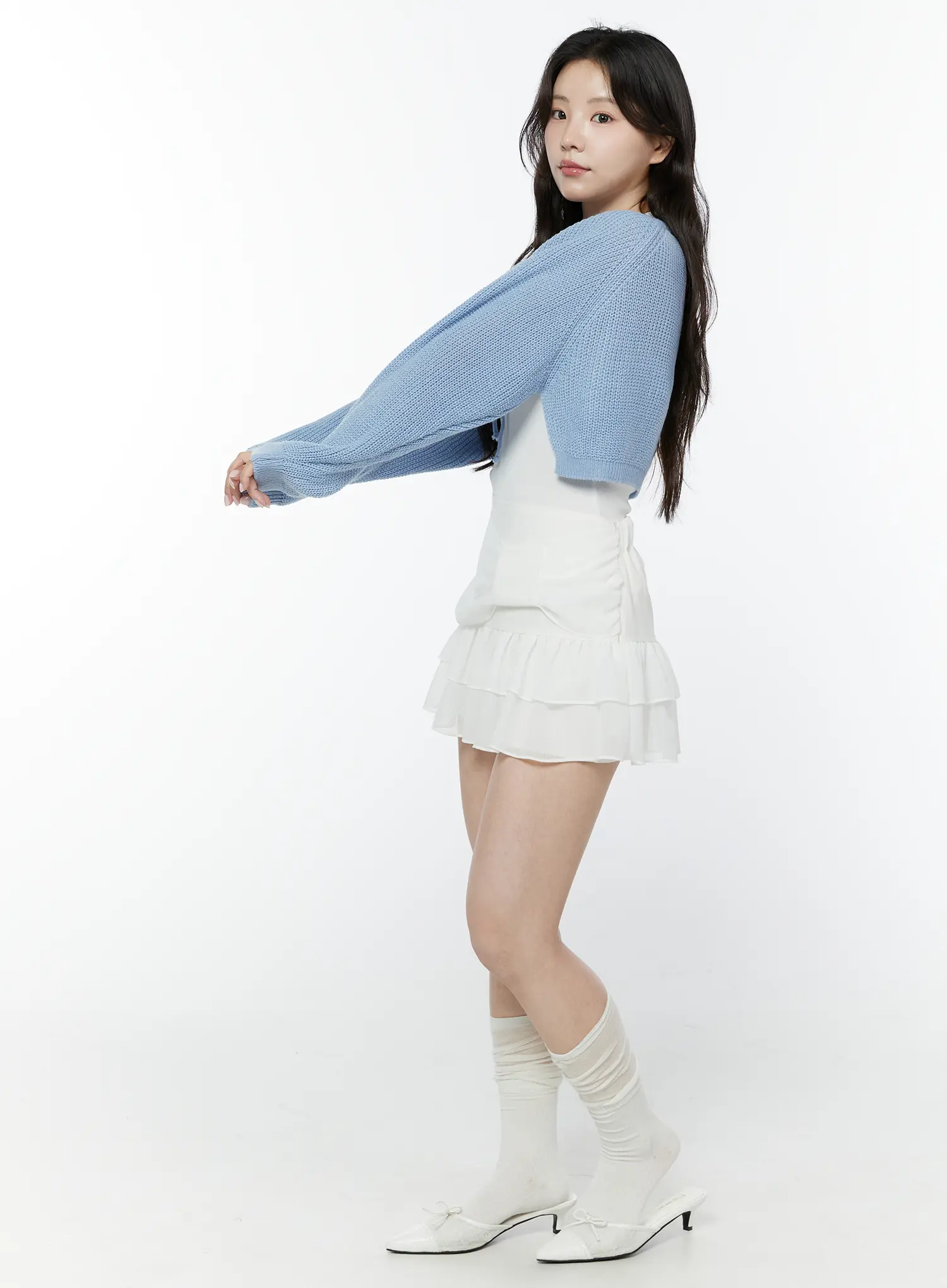 Bow Waist Tiered Mini Skirt IY511 - Image 5