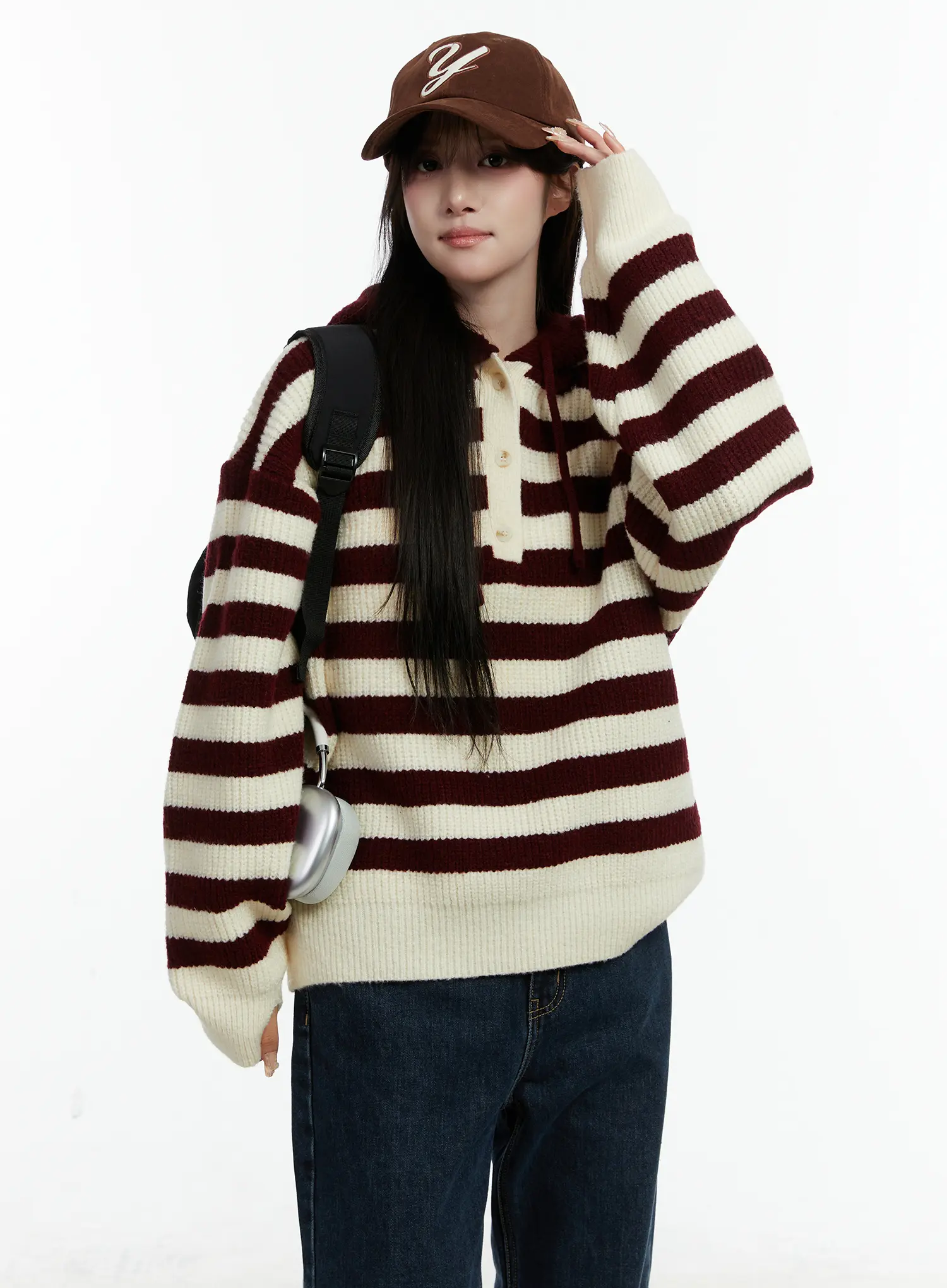 Brown Suede Baseball Cap CD523 - Image 2