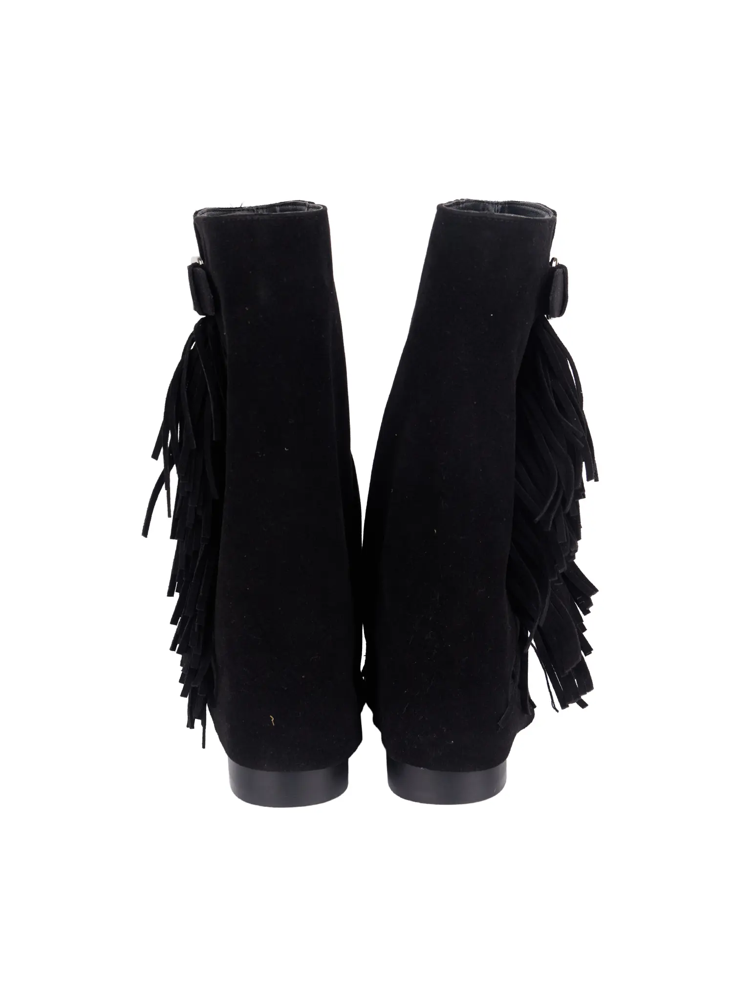 Brown Suede Fringe Boots CF503 - Image 8