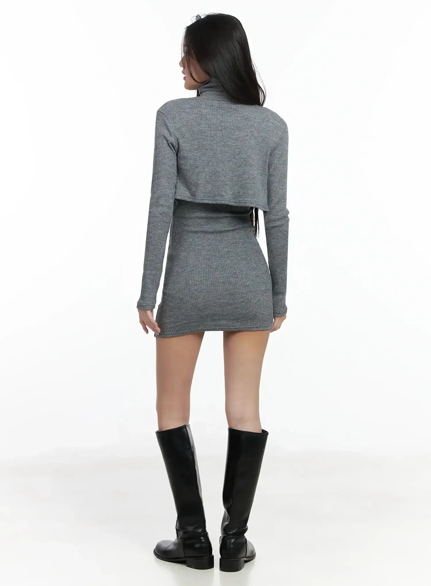 Buckle Knit Dress and Cardigan Set IM506 - Image 9