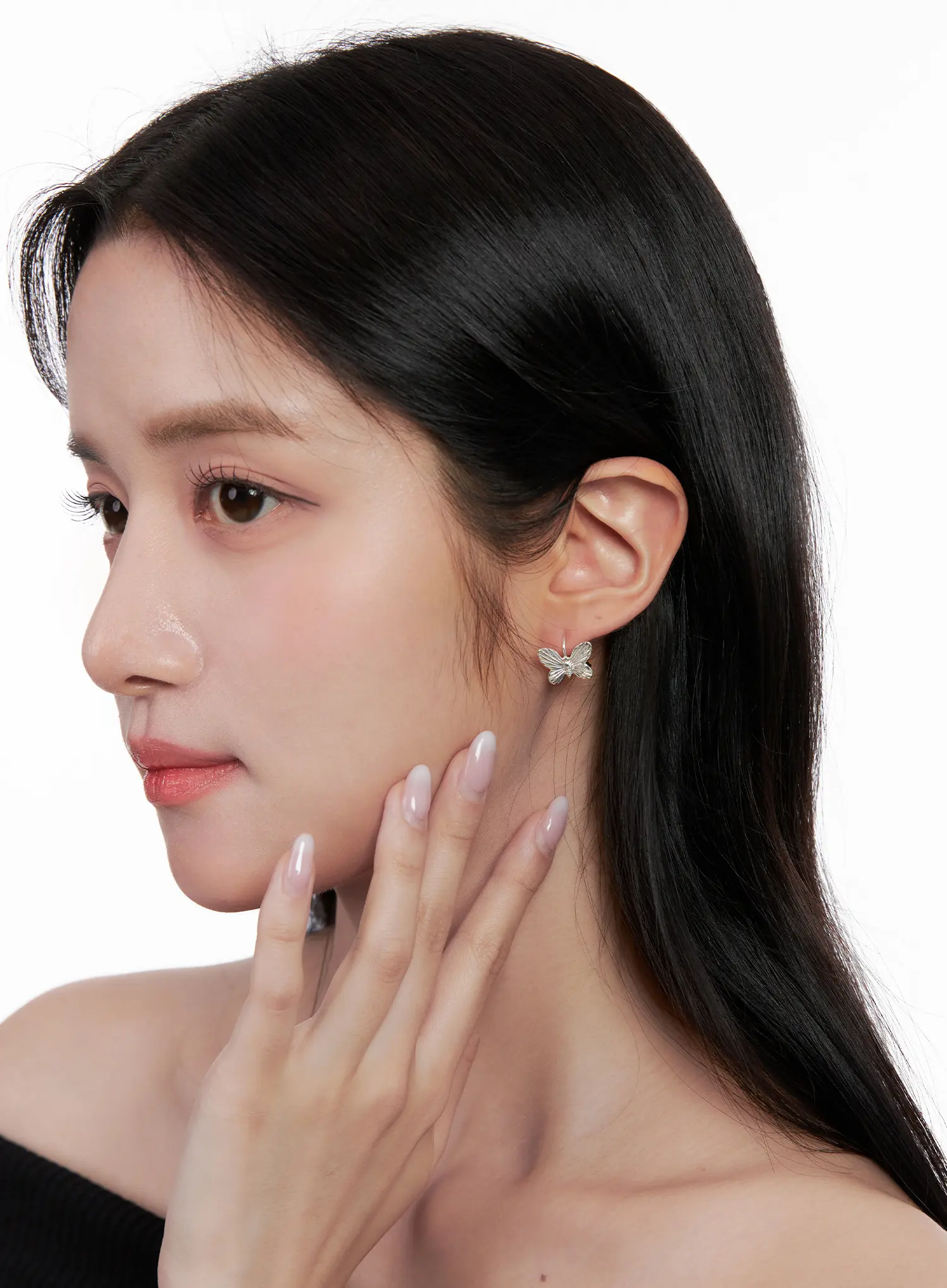 Butterfly Charm Earrings CL516 - Image 2