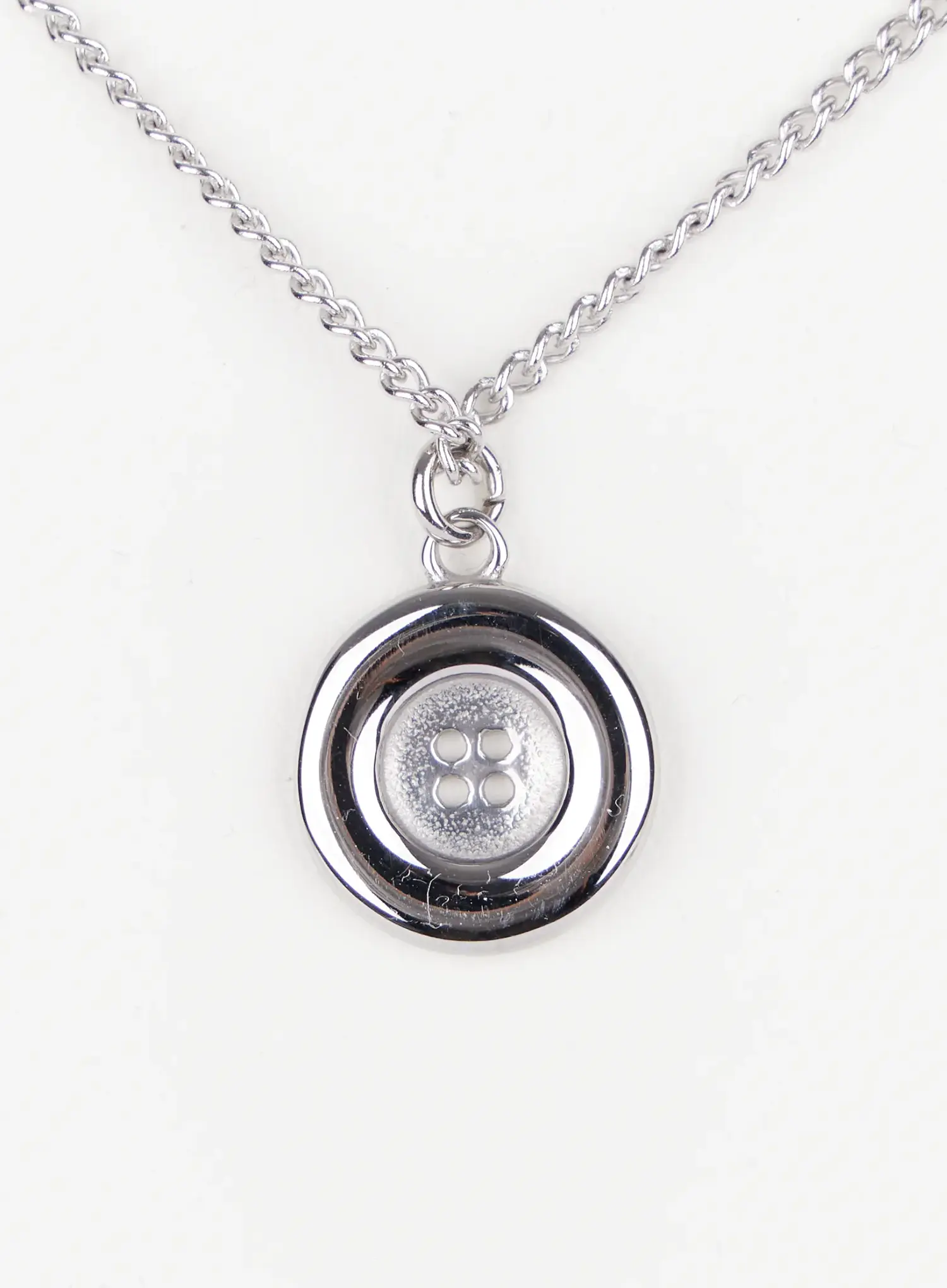 Button Charm Chain Necklace ID502 - Image 6
