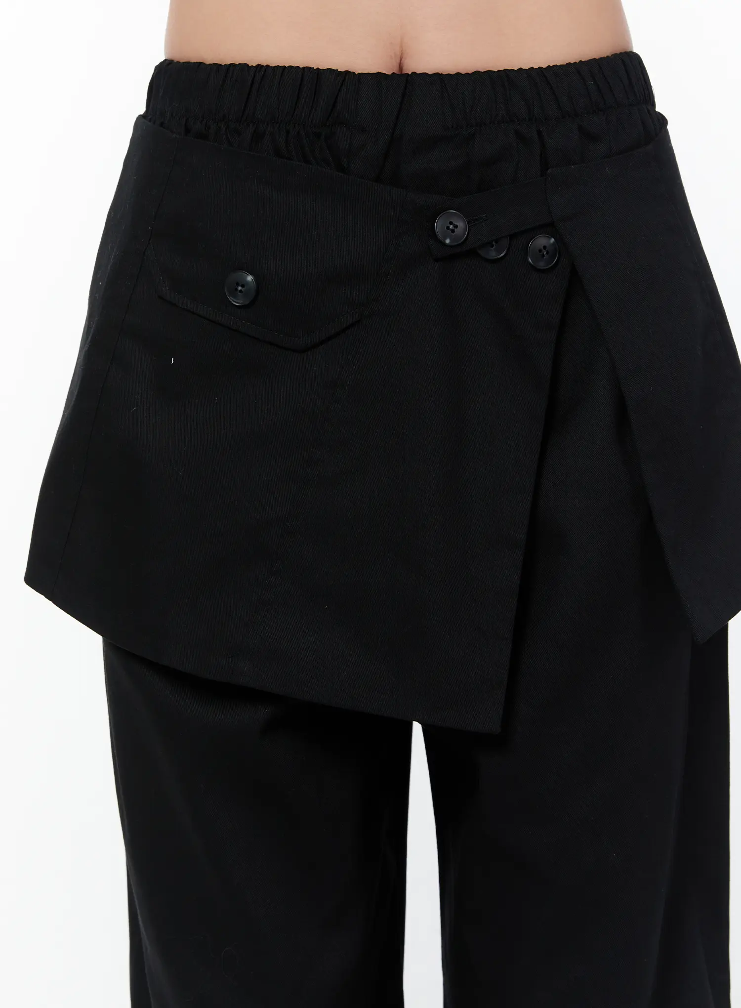 Button Detail Skirt Pants CY514 - Image 3