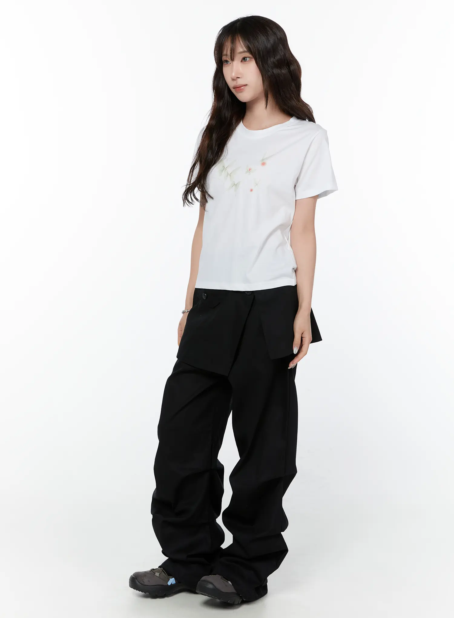 Button Detail Skirt Pants CY514 - Image 6
