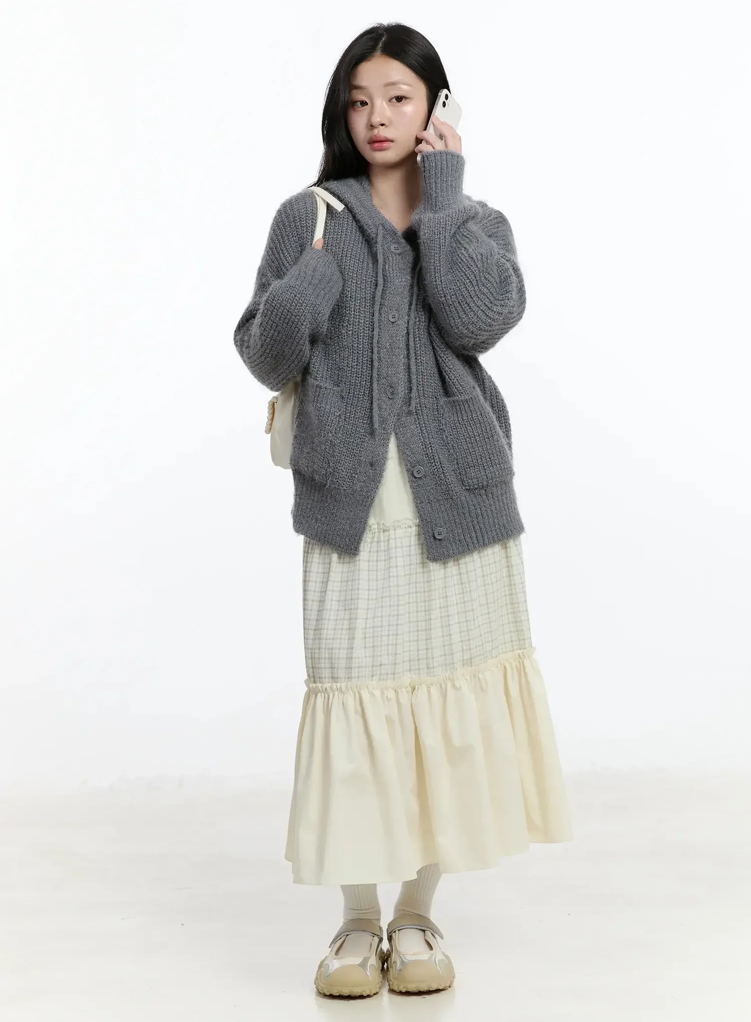 Button-Up Knit Cardigan IM519 - Image 11