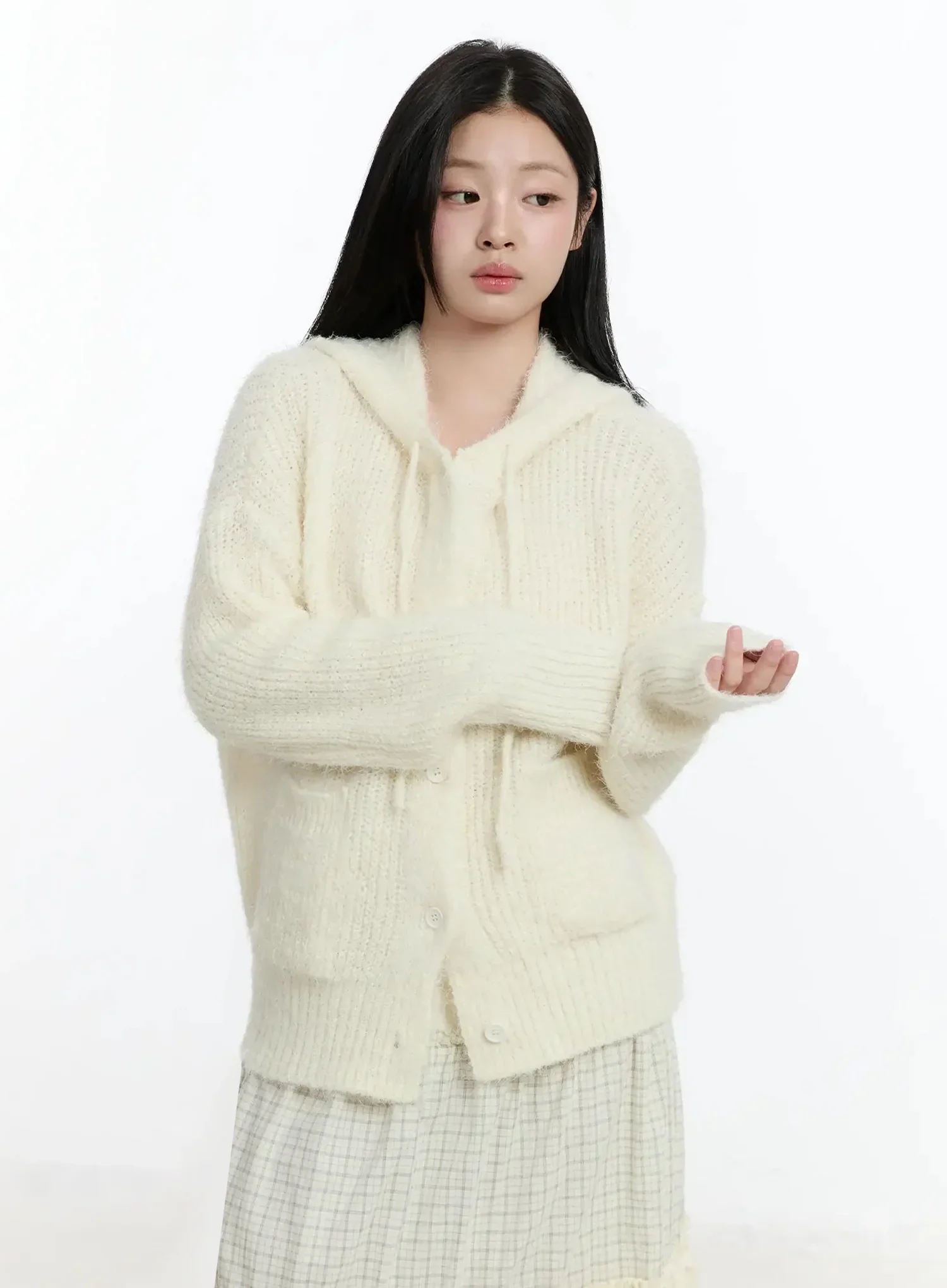 Button-Up Knit Cardigan IM519 - Image 2