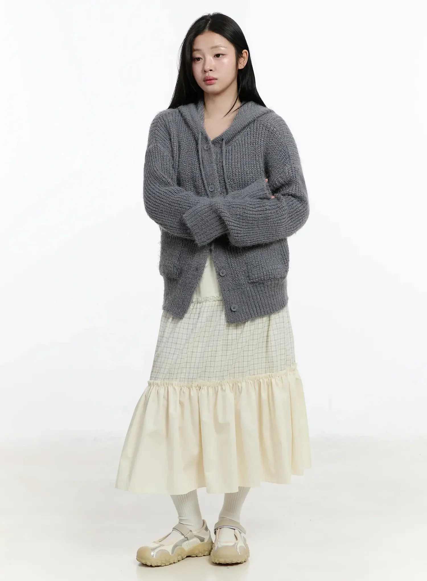 Button-Up Knit Cardigan IM519 - Image 6
