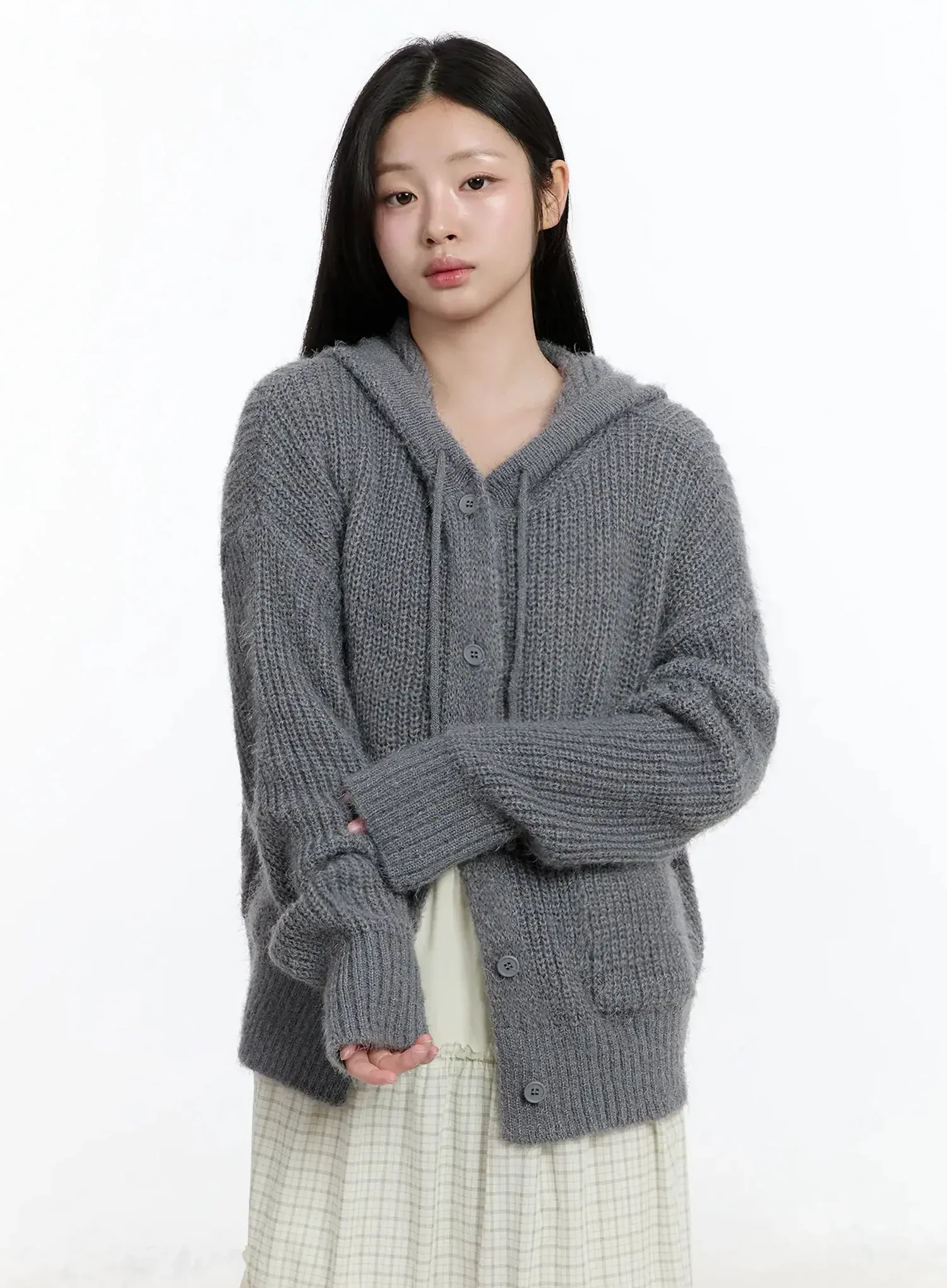 Button-Up Knit Cardigan IM519 - Image 7