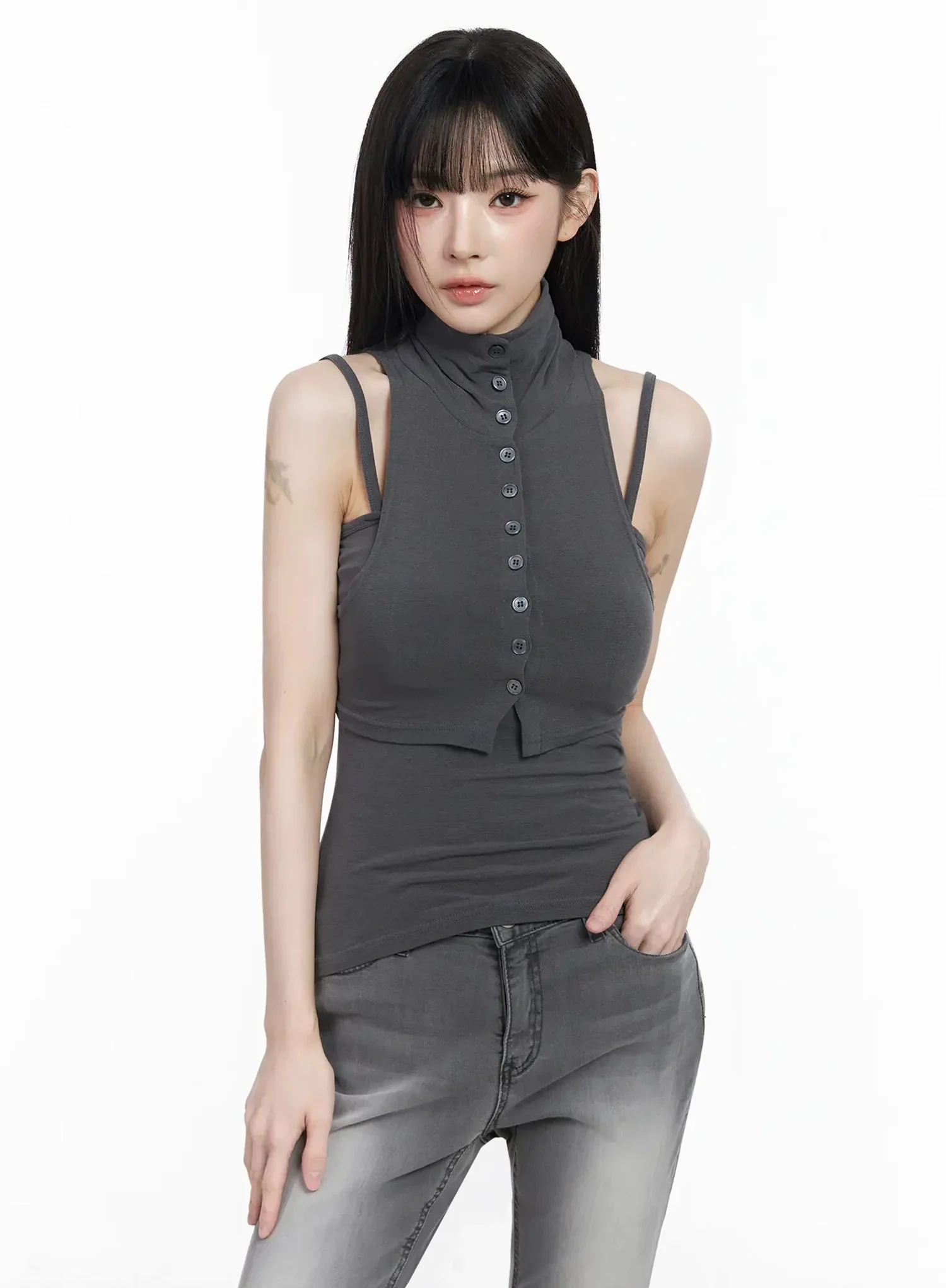 Button-Up Tank and Cardigan Duo IY511 - Image 14