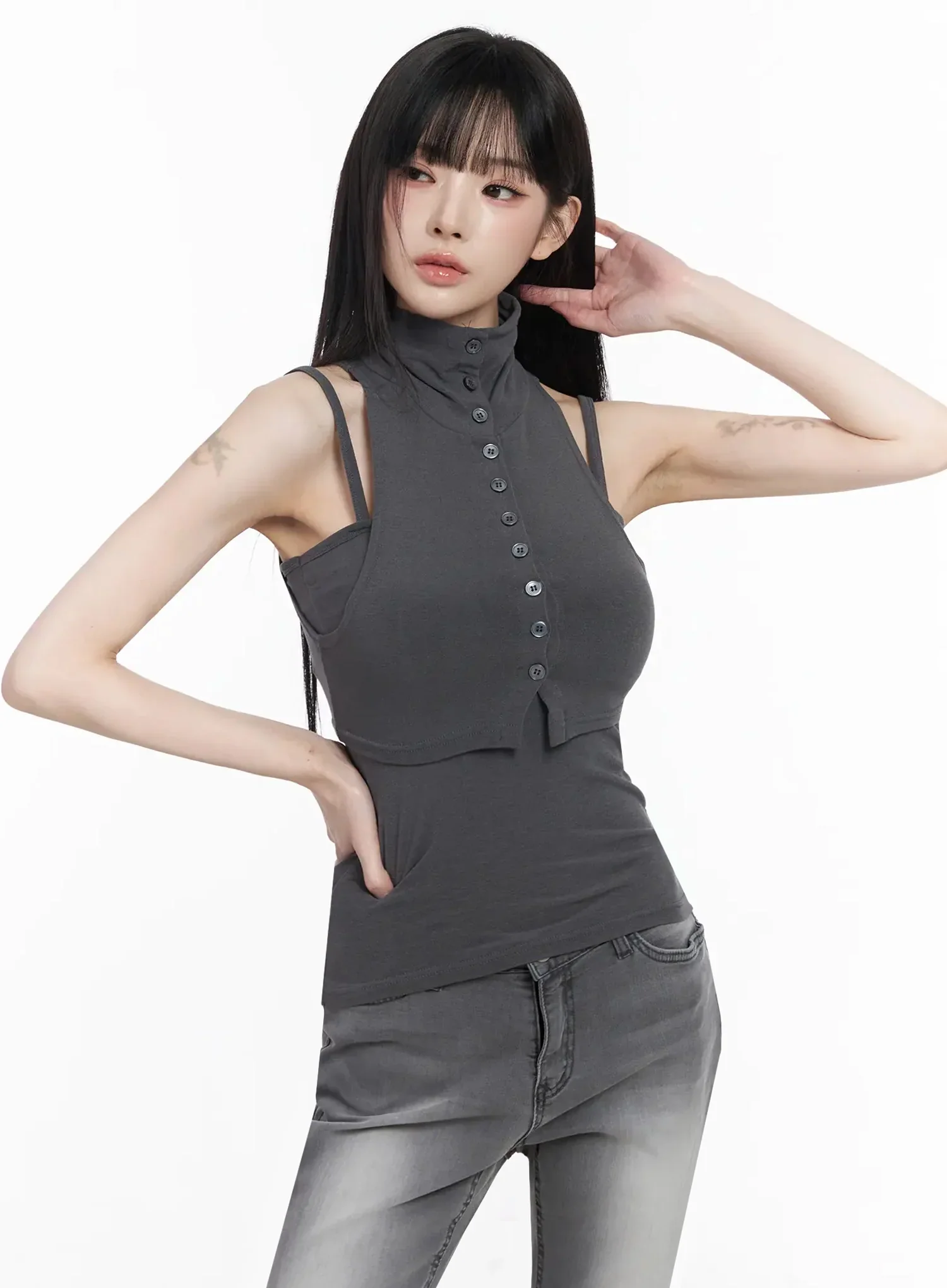 Button-Up Tank and Cardigan Duo IY511 - Image 4