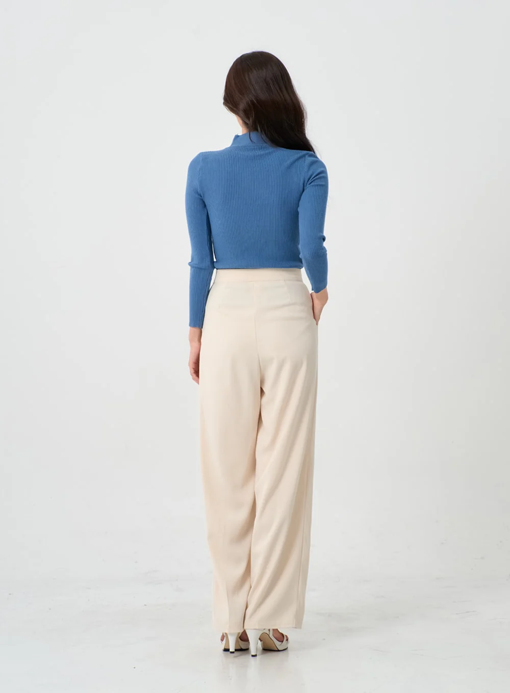 Button Wide Tailored Pants IO12 - Image 12