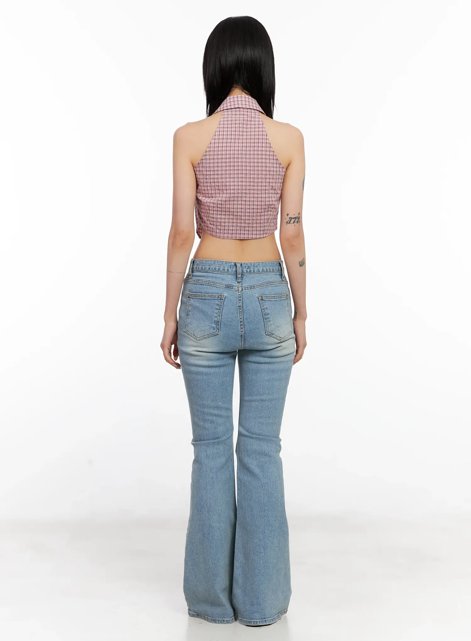 Byeol Washed Flare Denim Jeans CL525 - Image 11