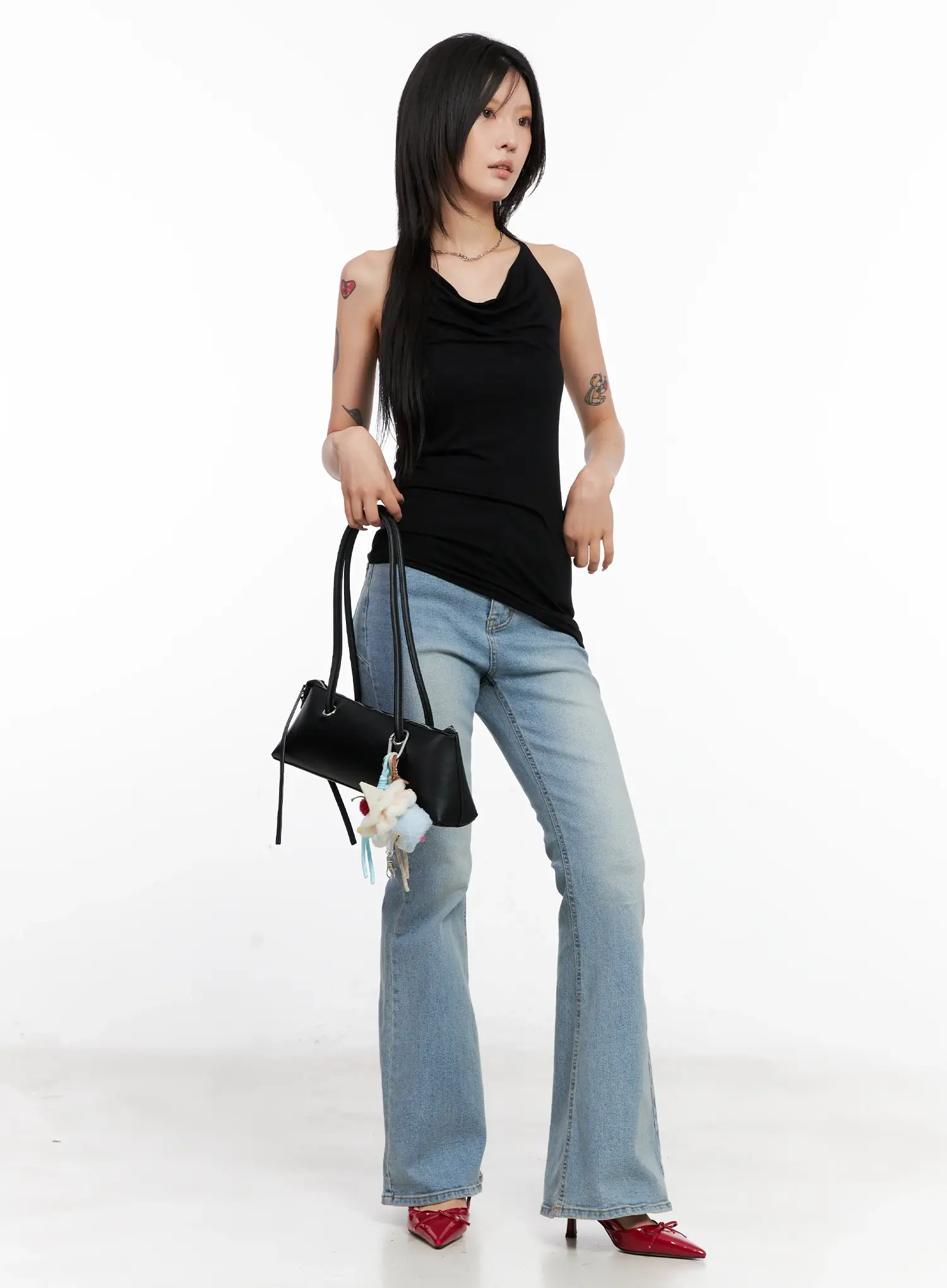 Byeol Washed Flare Denim Jeans CL525 - Image 13