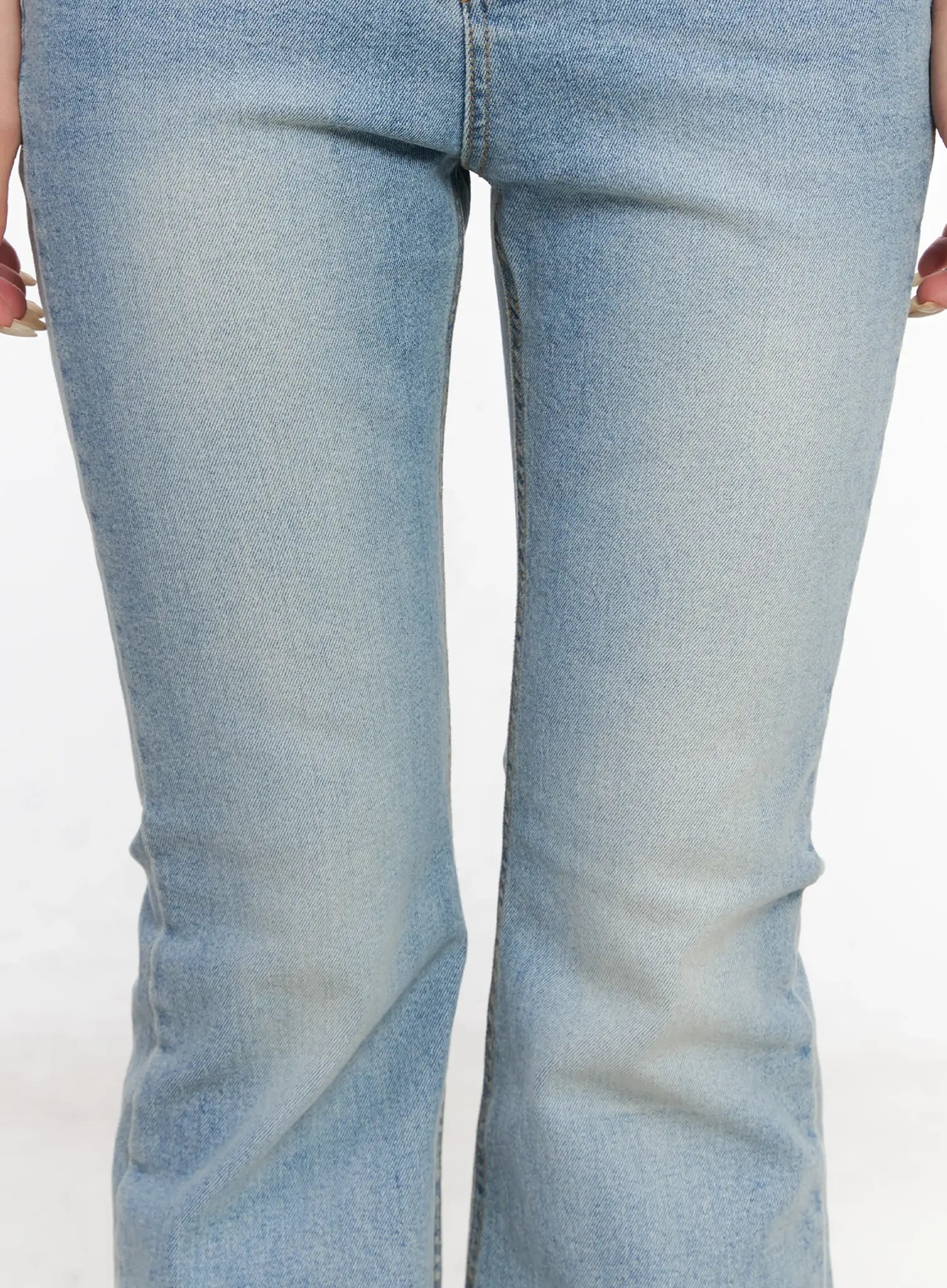 Byeol Washed Flare Denim Jeans CL525 - Image 5