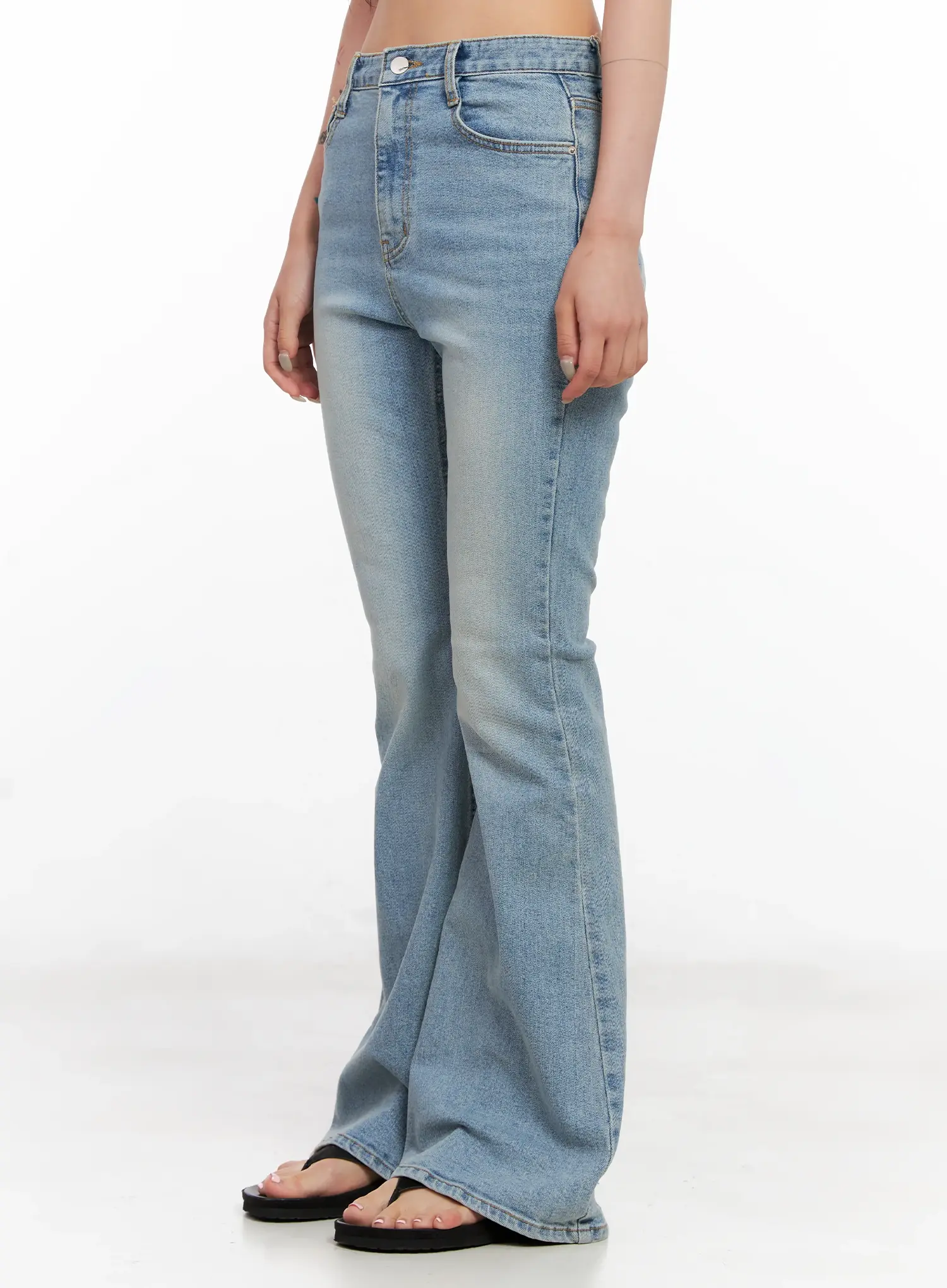 Byeol Washed Flare Denim Jeans CL525 - Image 6