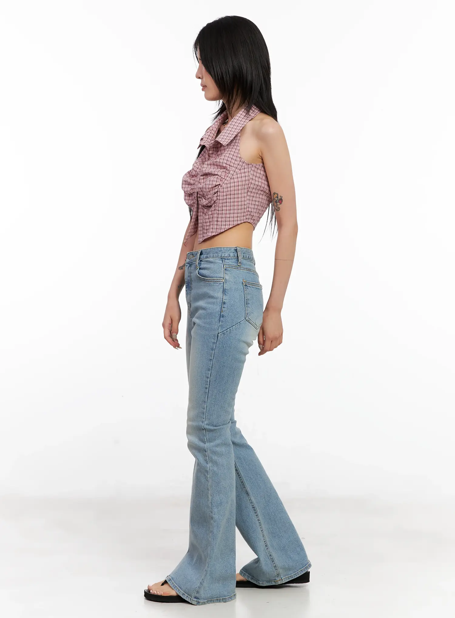 Byeol Washed Flare Denim Jeans CL525 - Image 8