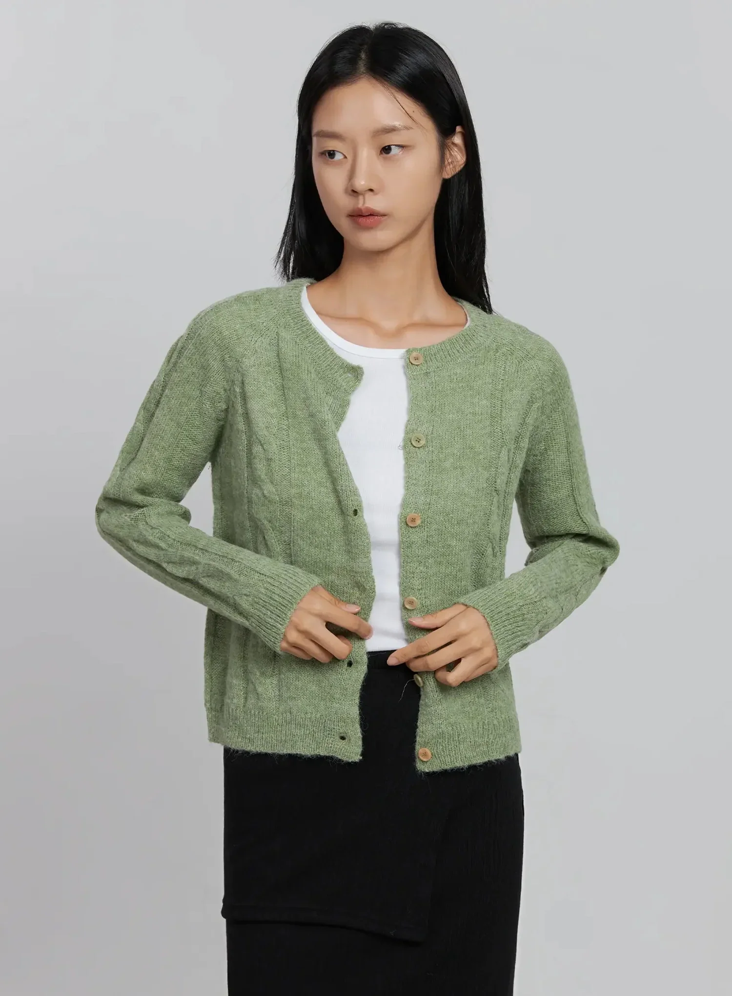 Cable Knit Cardigan ID516 - Image 16