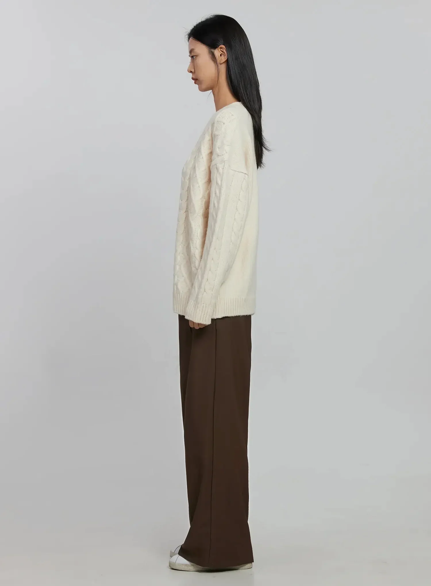 Cable Knit Crew Neck Sweater ID516 - Image 6