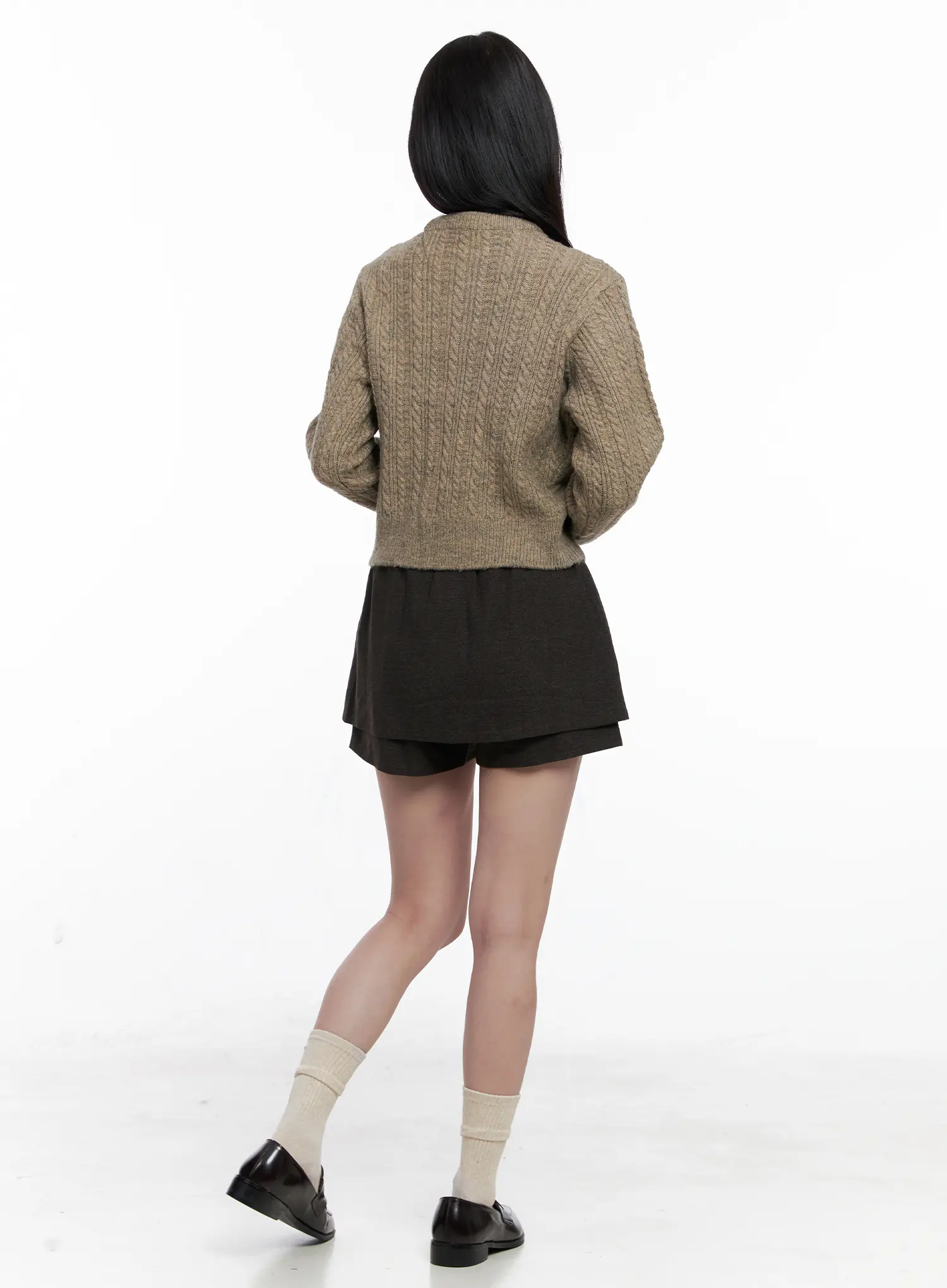 Cable Knit Crop Knit Top CO524 - Image 5